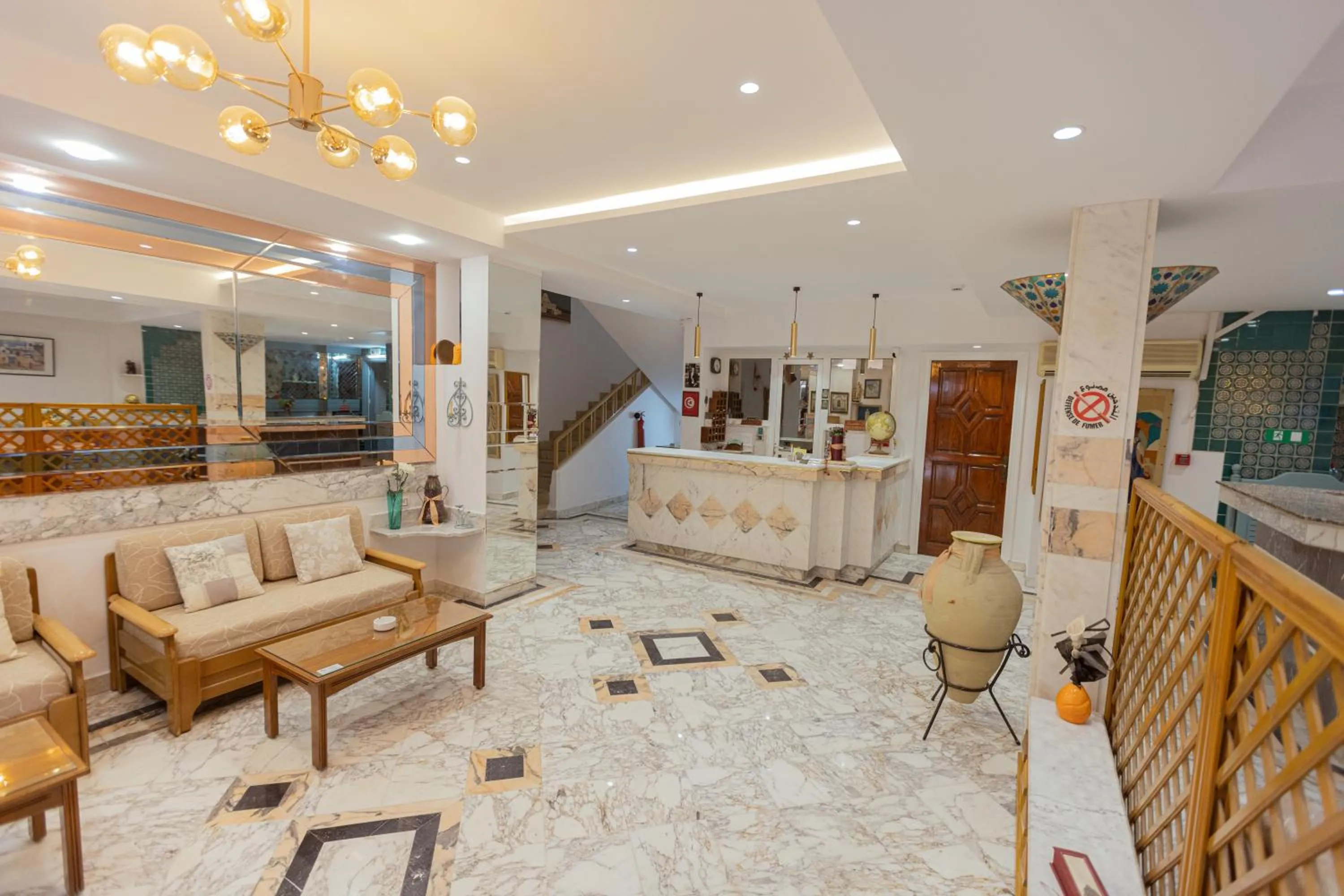 Lobby or reception in Hôtel Résidence Monia COMPLETELY RENOVATED