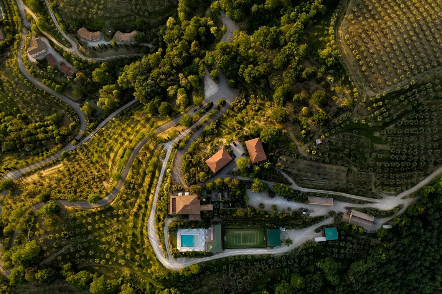 Bird's eye view in Il Poggio degli Olivi