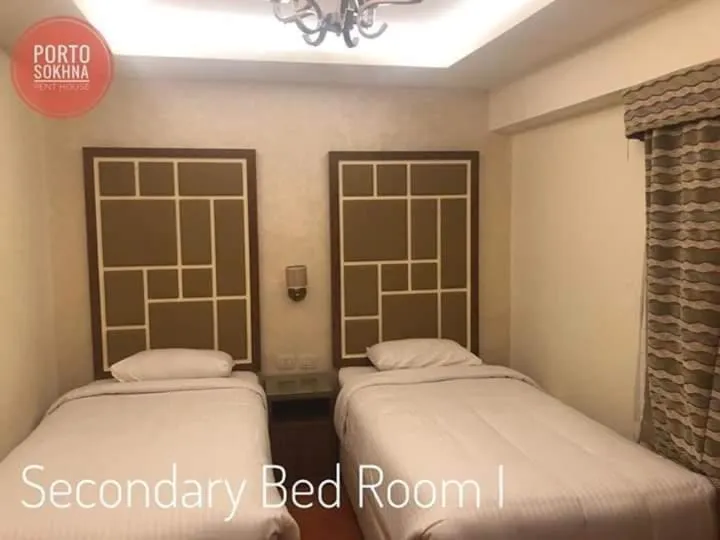 Bed in Amazing sea view Penthouse Apartment in Pyramids Porto El-Sokhna