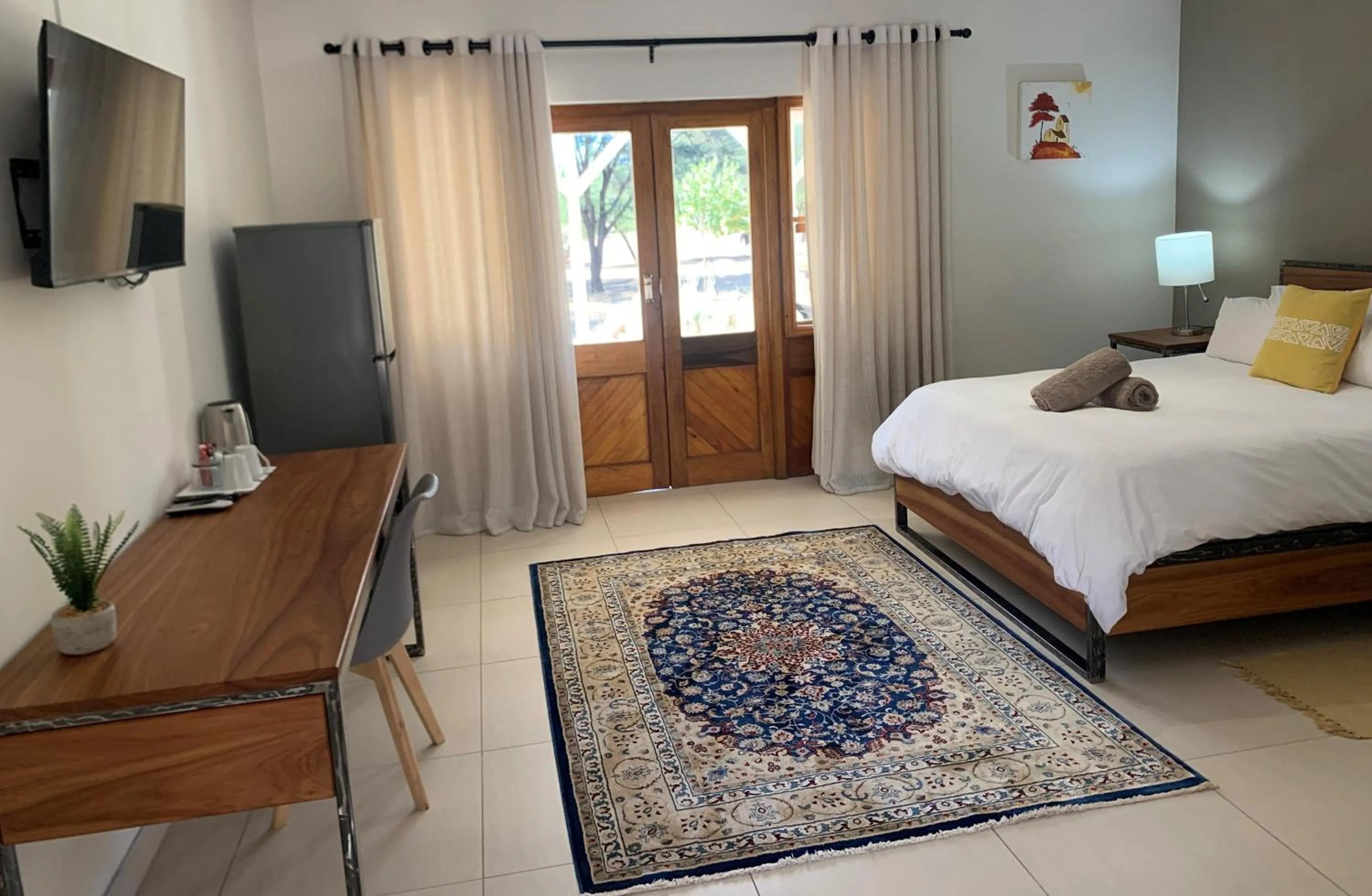 Bed in Otjibamba Lodge