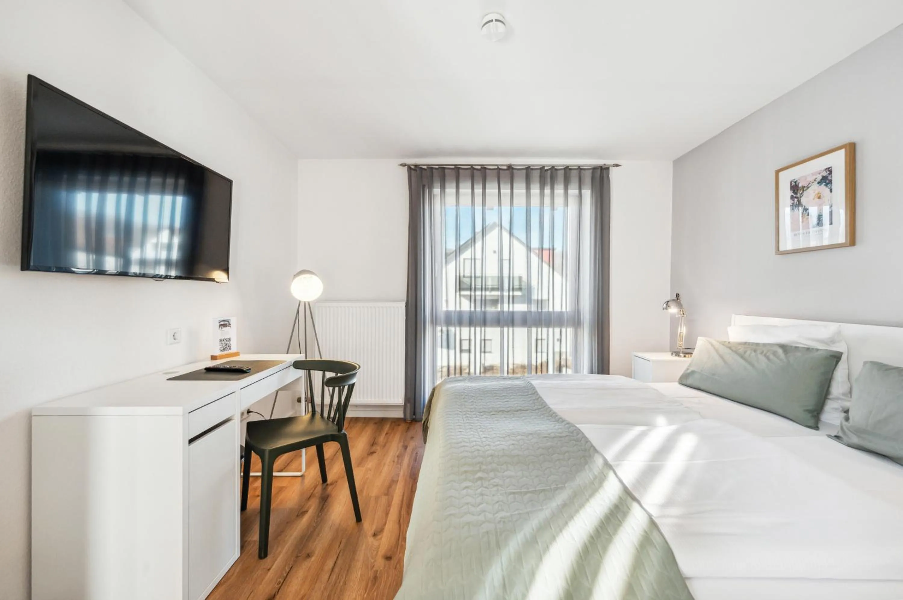 Photo of the whole room, Bed in Gästehaus Hartwig