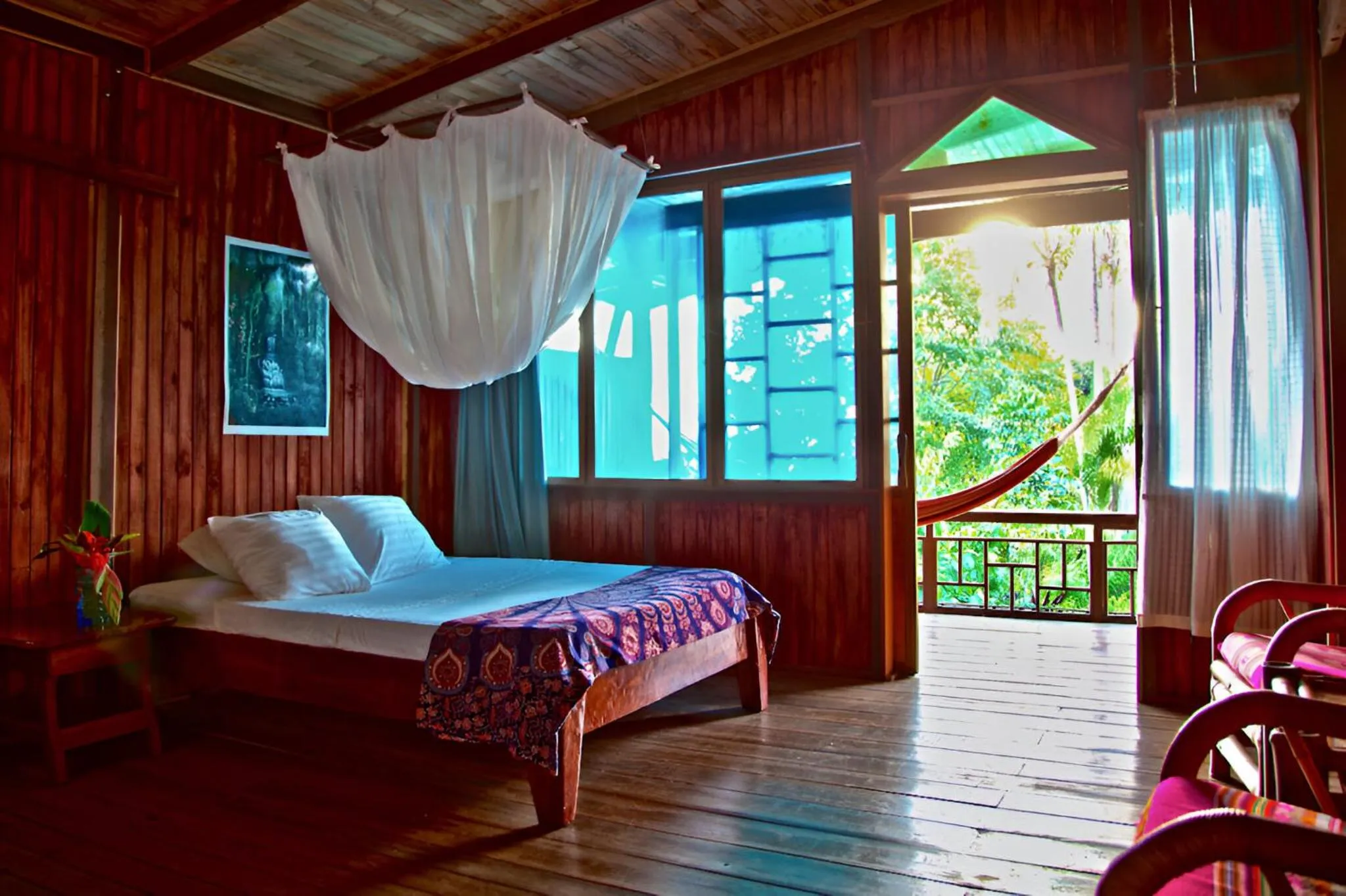 Balcony/Terrace, Bed in Ocean Forest Ecolodge