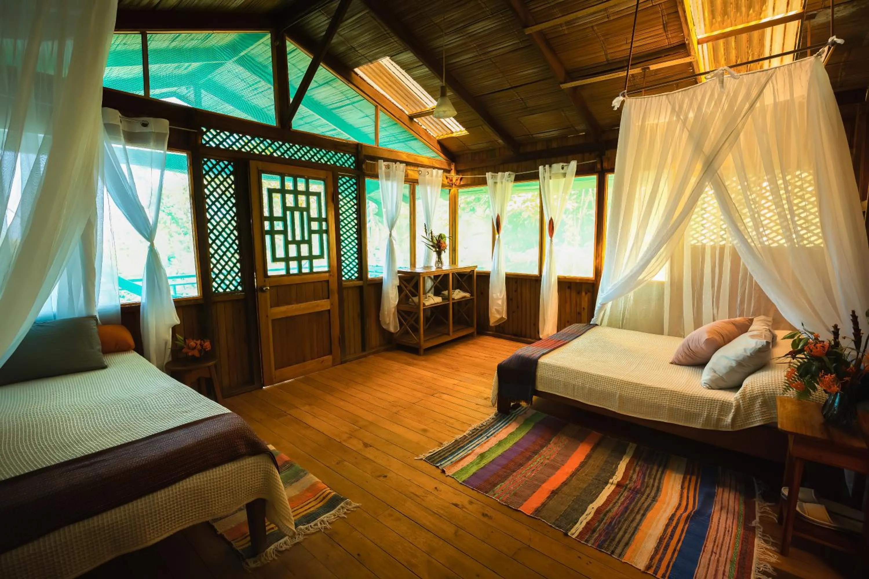 Bed in Ocean Forest Ecolodge