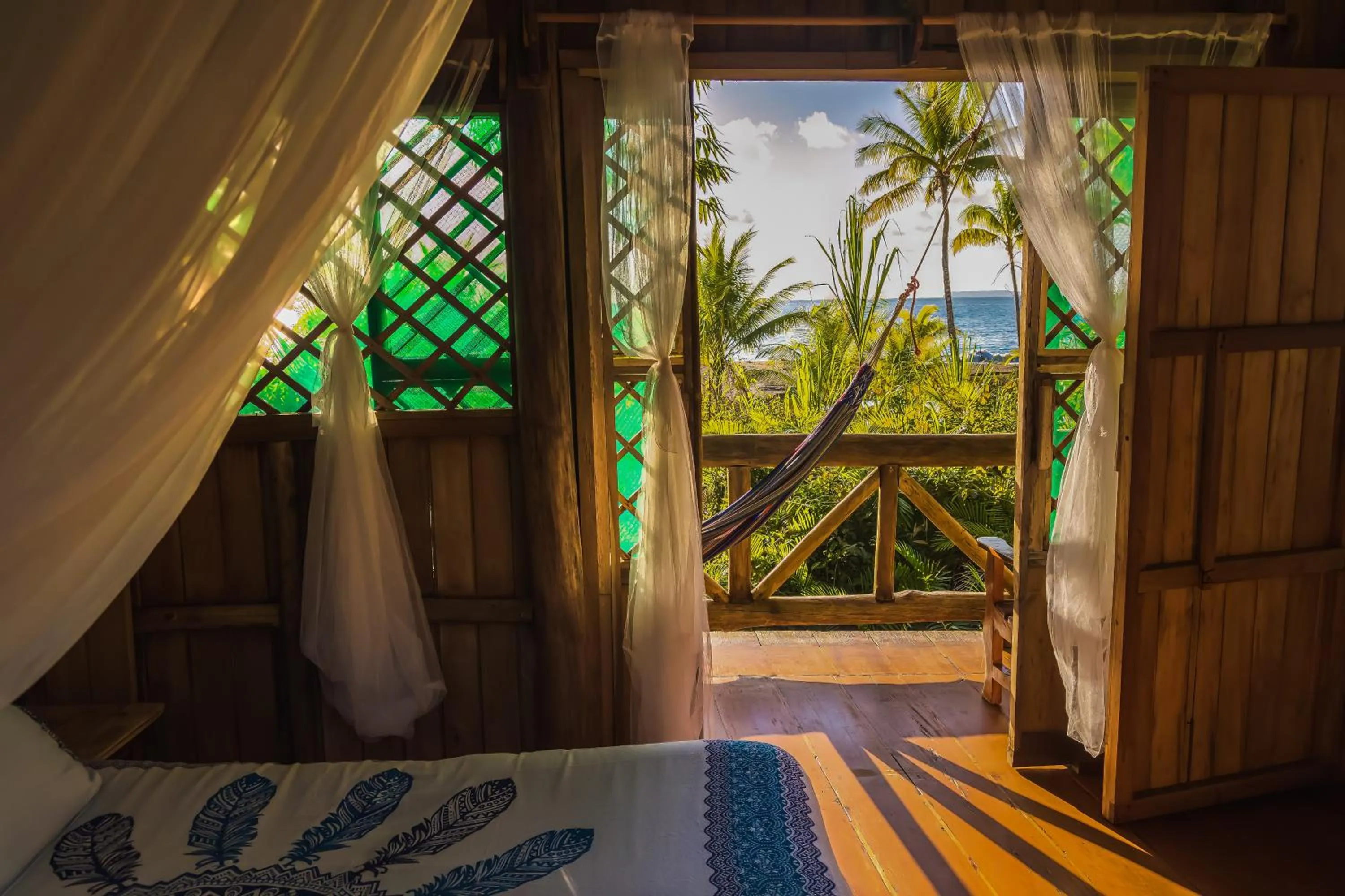 Bed in Ocean Forest Ecolodge