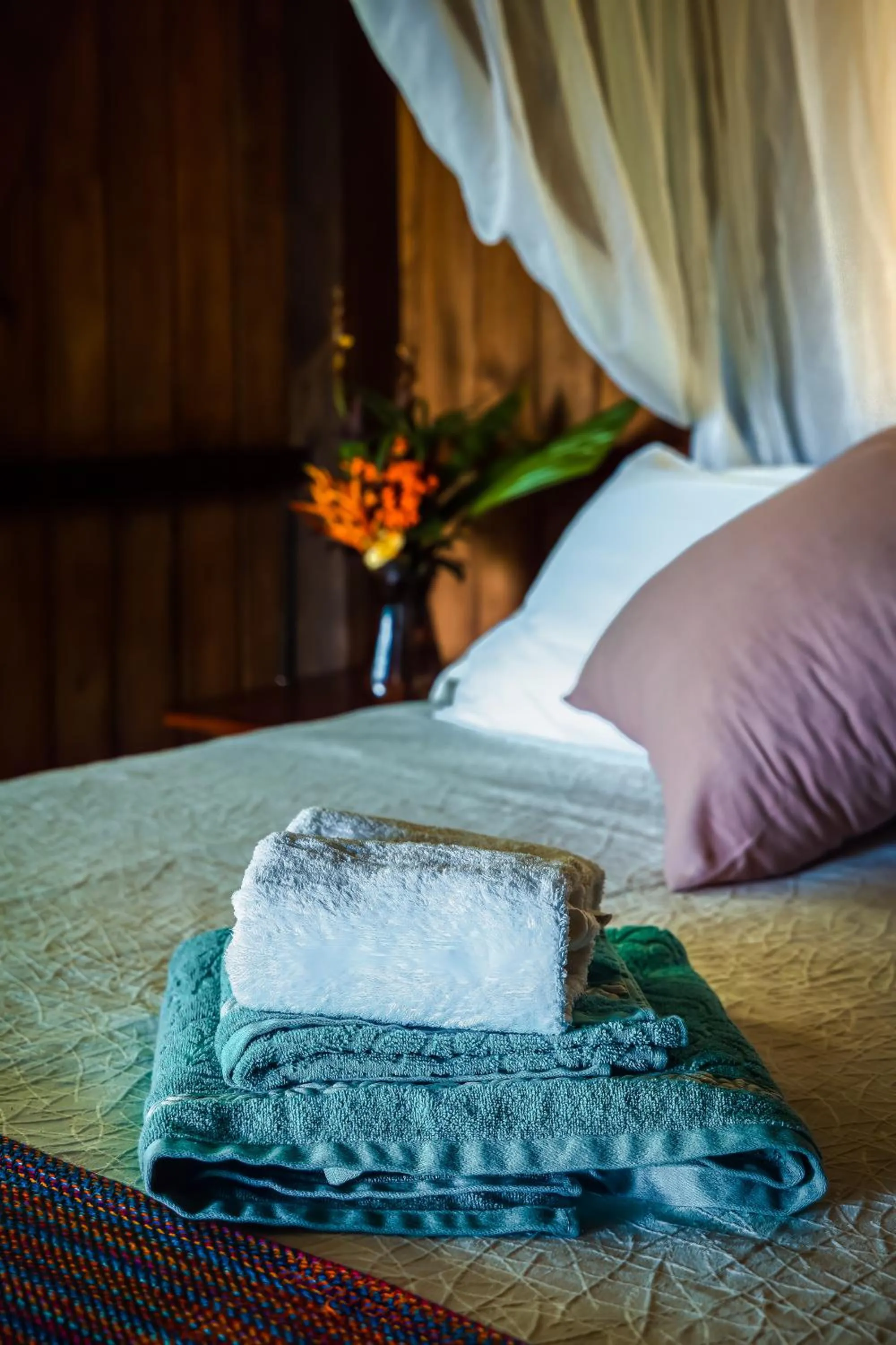 Bed in Ocean Forest Ecolodge