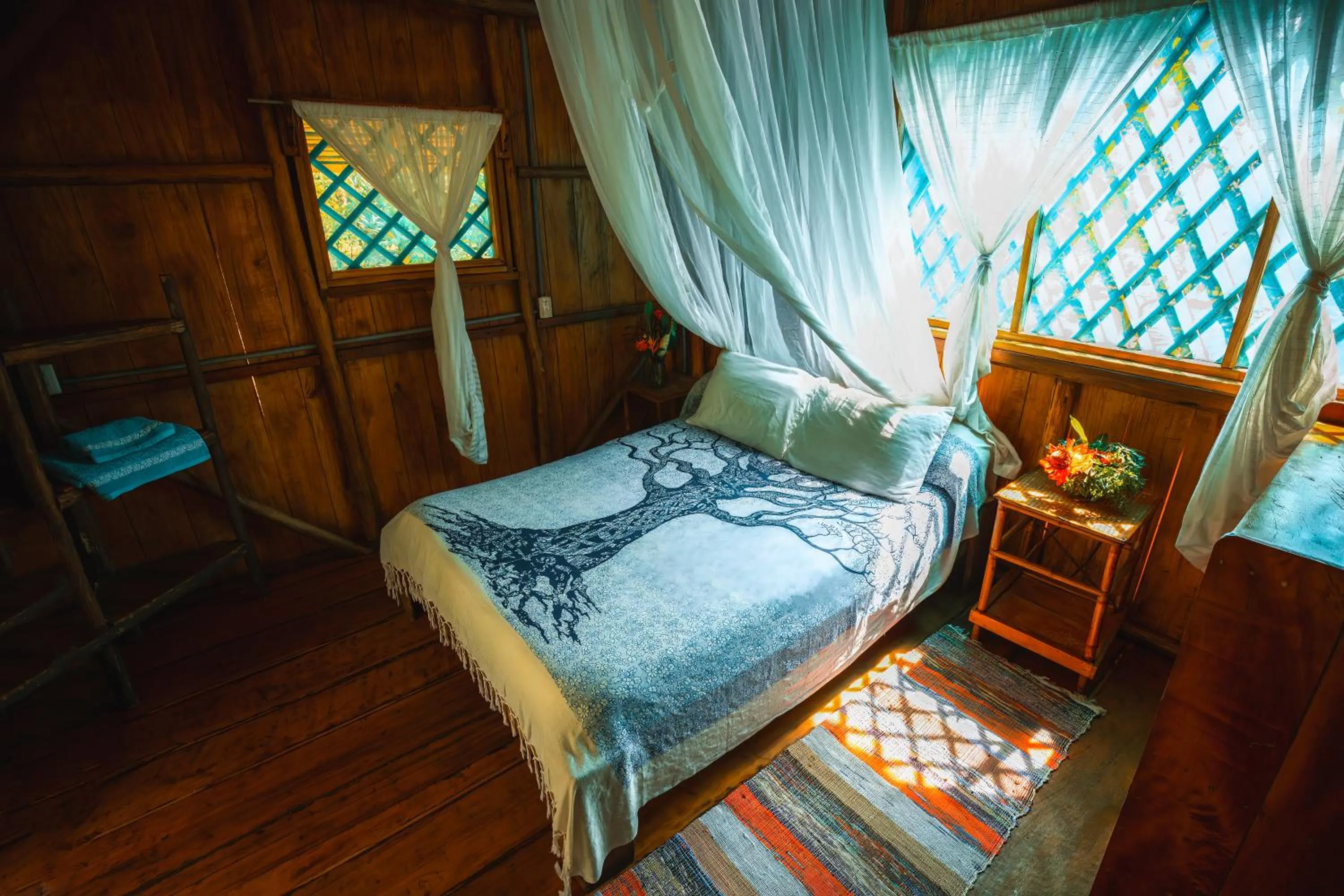 Bed in Ocean Forest Ecolodge