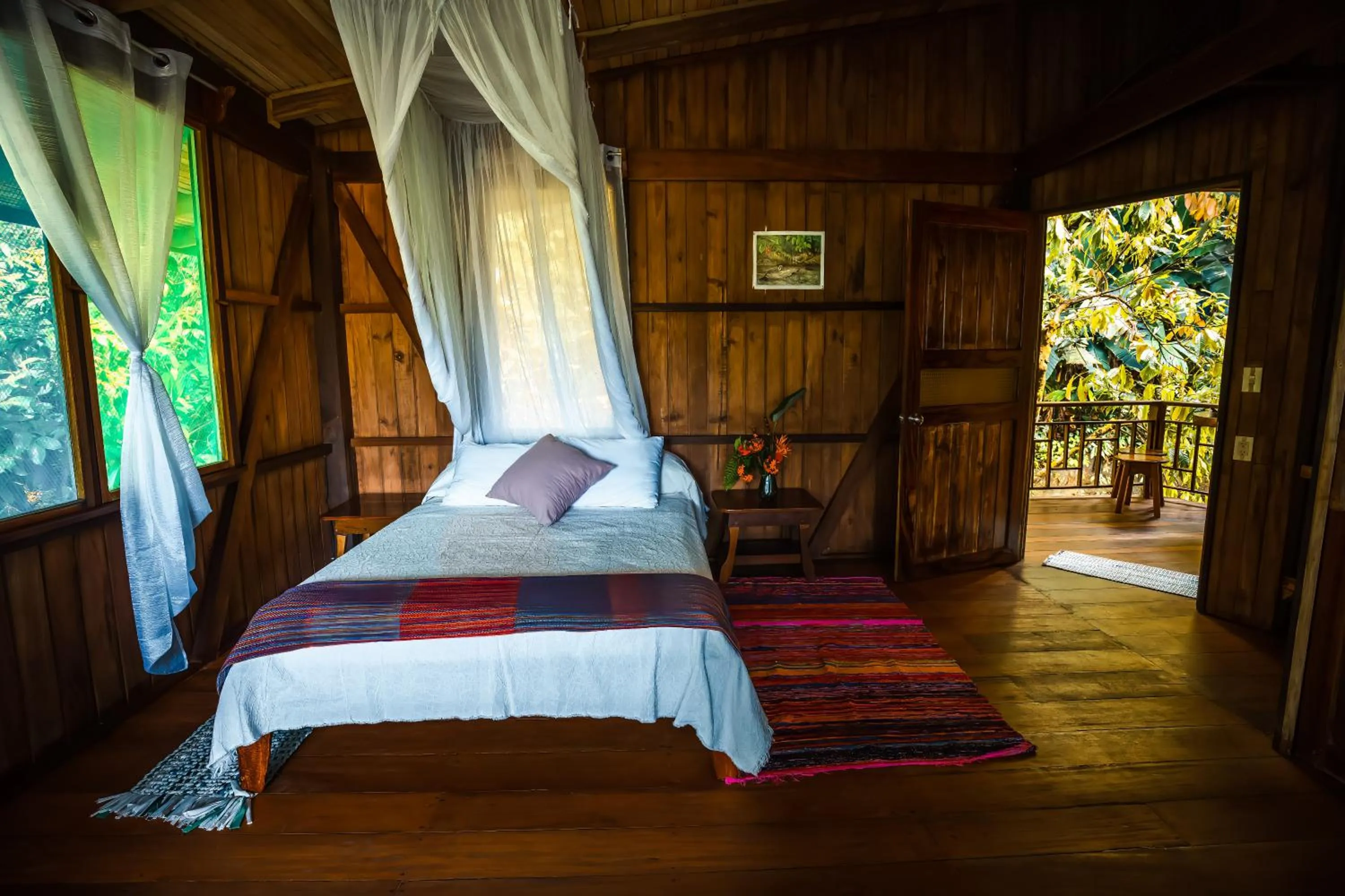 Bed in Ocean Forest Ecolodge