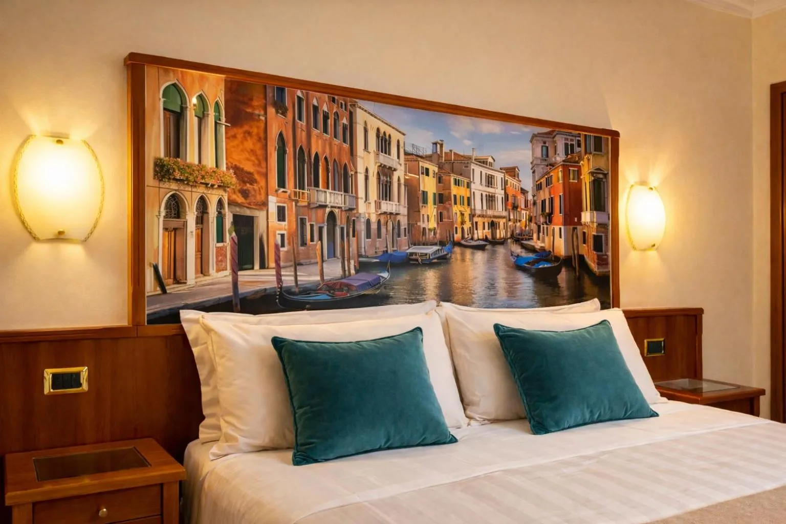 Bed in Hotel President Venezia