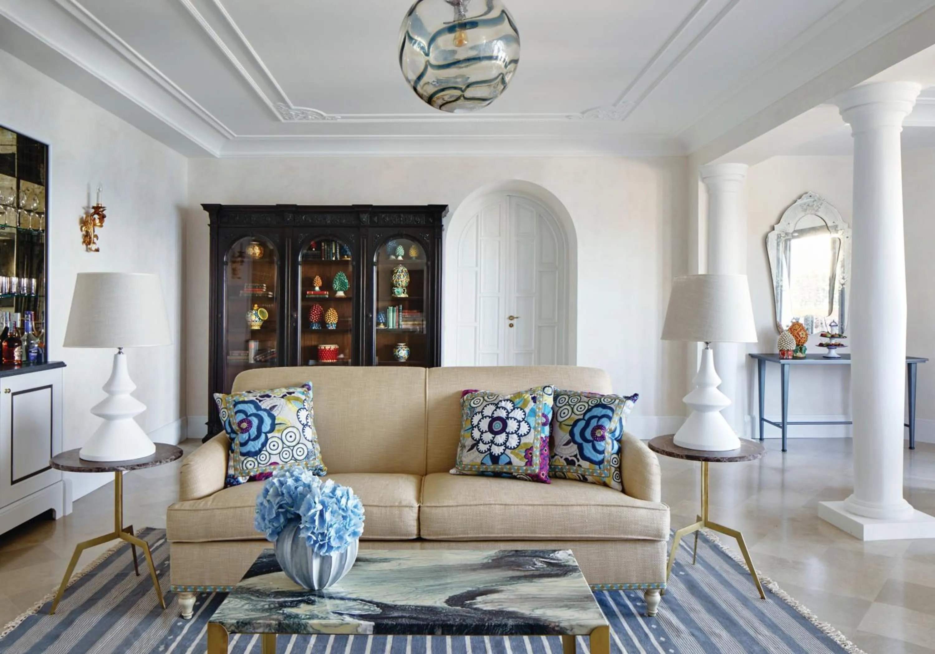 Living room in Villa Sant'Andrea, A Belmond Hotel, Taormina Mare