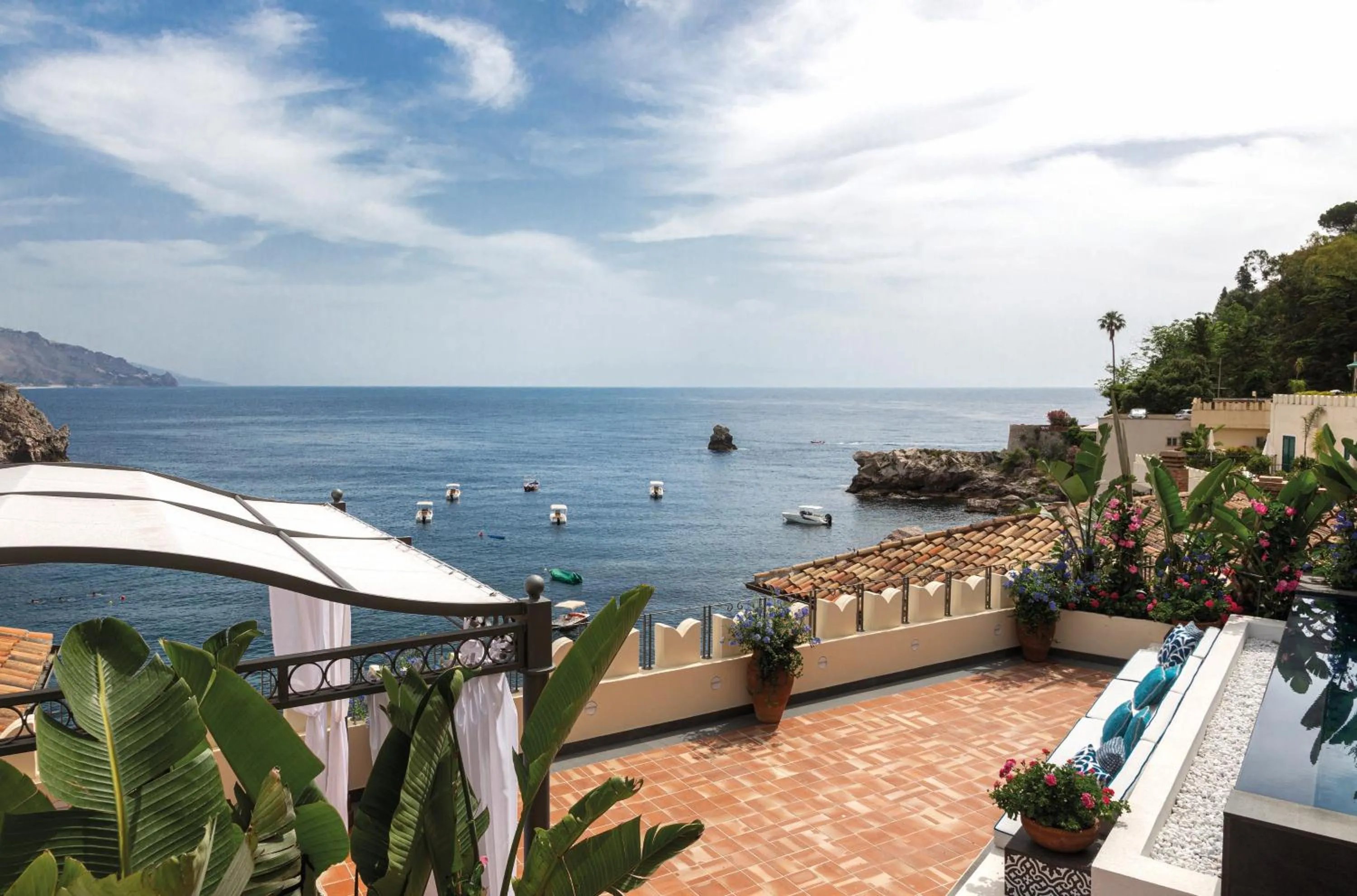 Balcony/Terrace in Villa Sant'Andrea, A Belmond Hotel, Taormina Mare