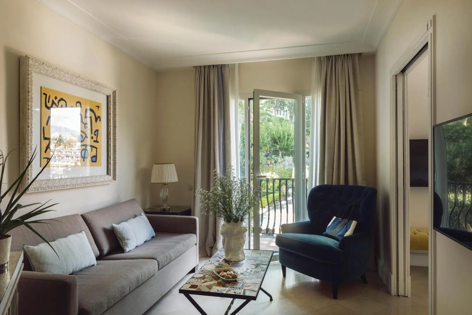 Living room in Villa Sant'Andrea, A Belmond Hotel, Taormina Mare