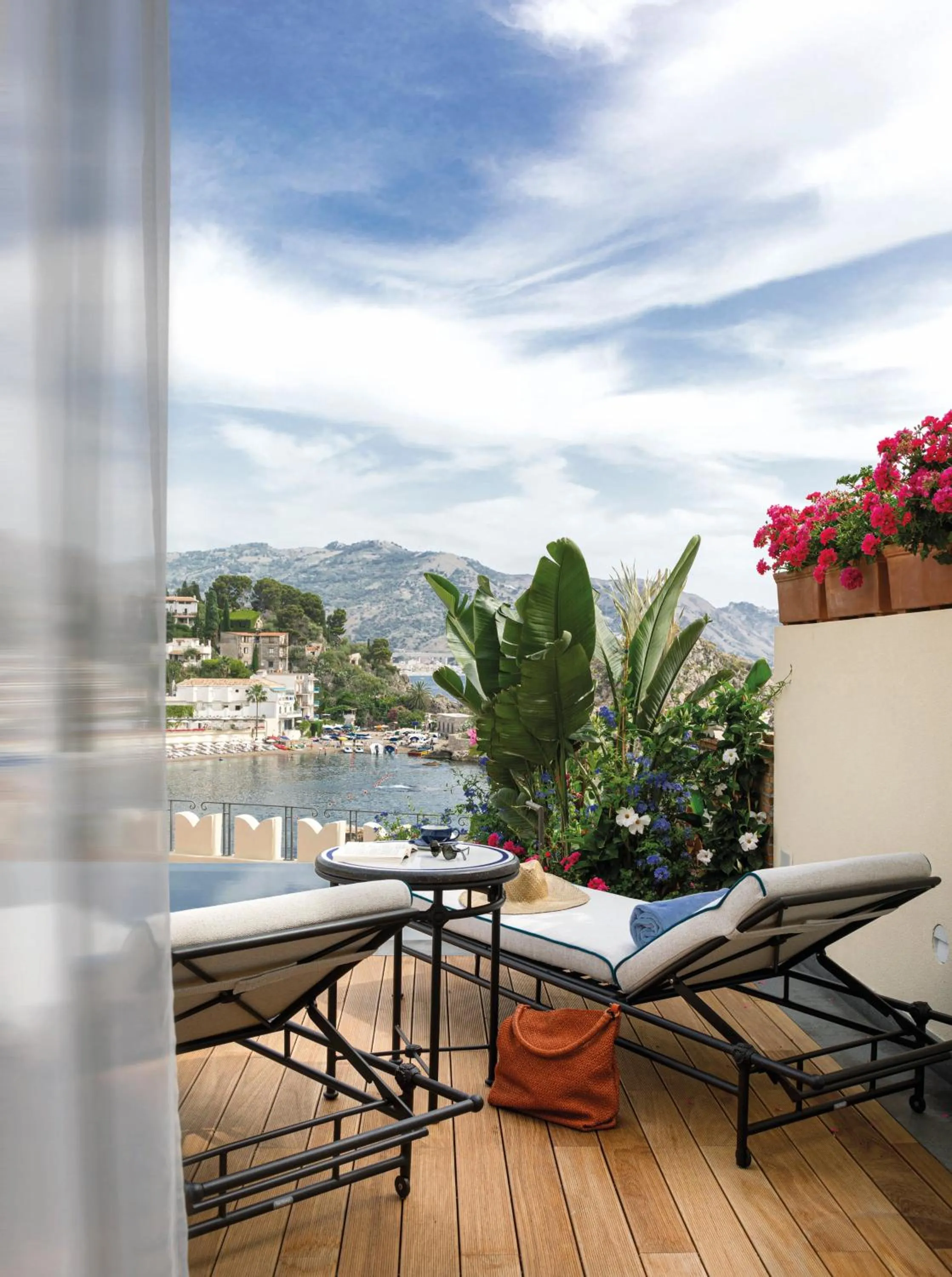 Balcony/Terrace in Villa Sant'Andrea, A Belmond Hotel, Taormina Mare