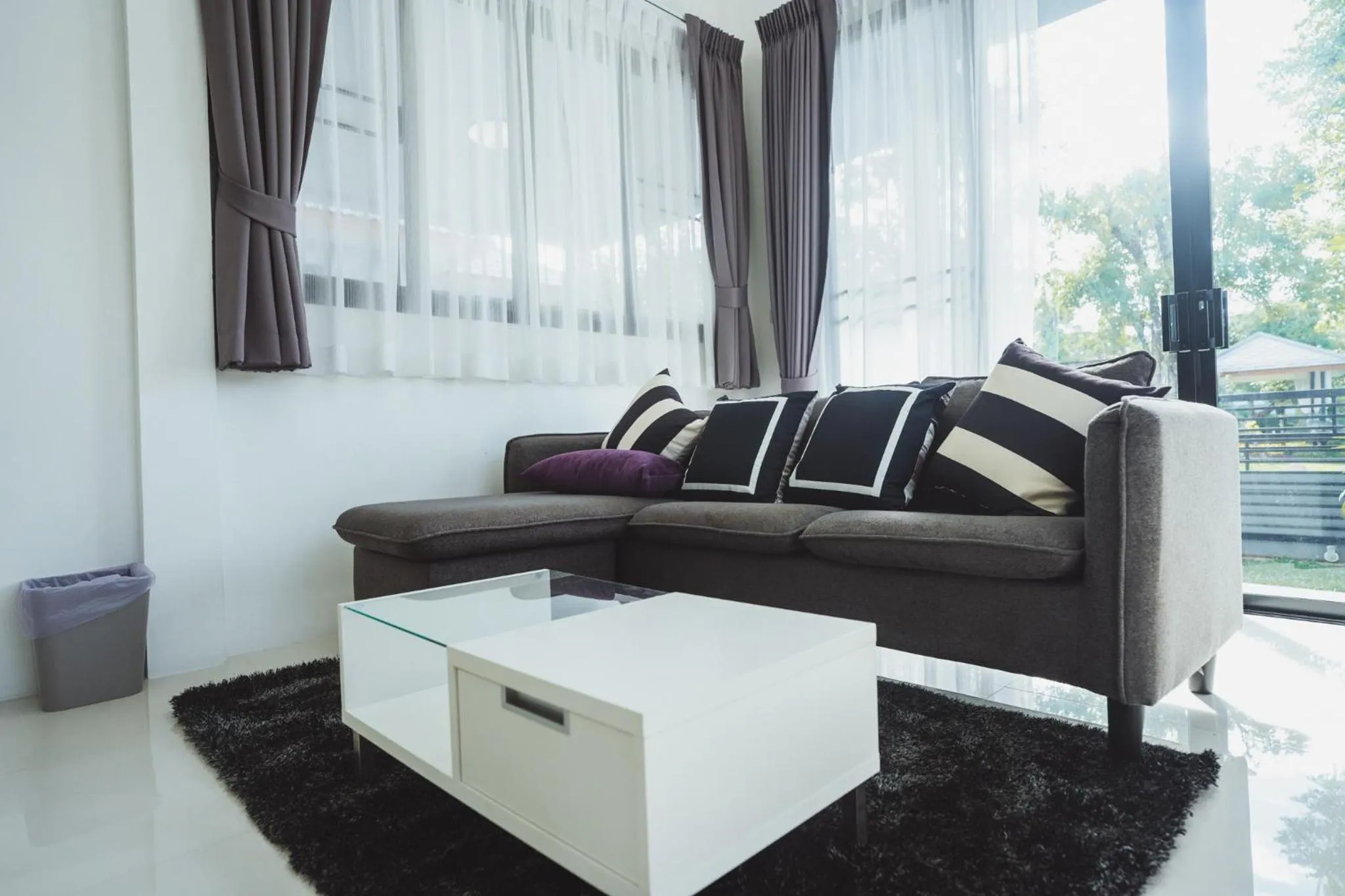 Living room in Baan Nern Khao Resort Pattaya