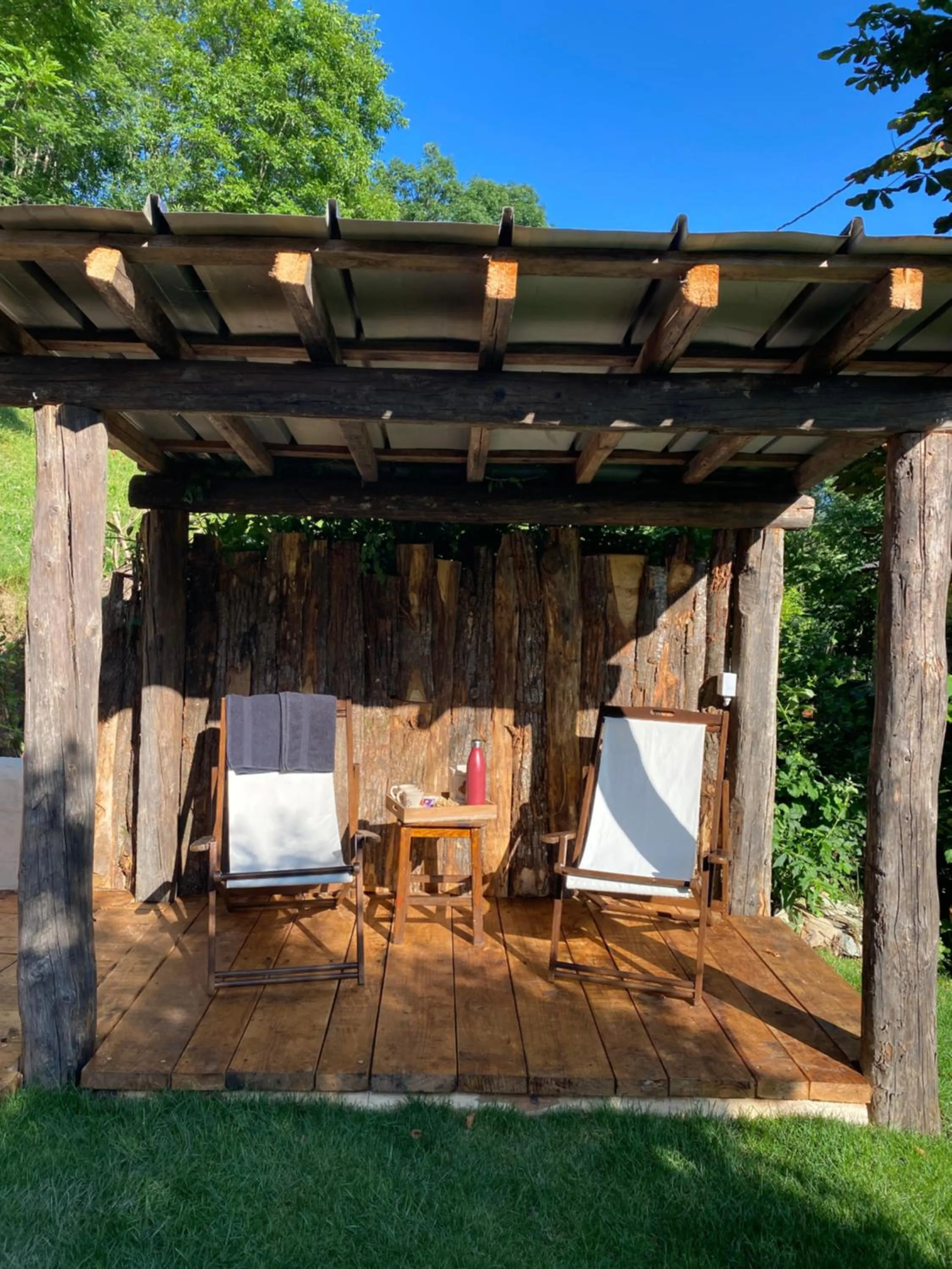 Sauna in B&B IDUEVAGAMONDI immerso nel bosco tra le MONTAGNE con area benessere come EXTRA