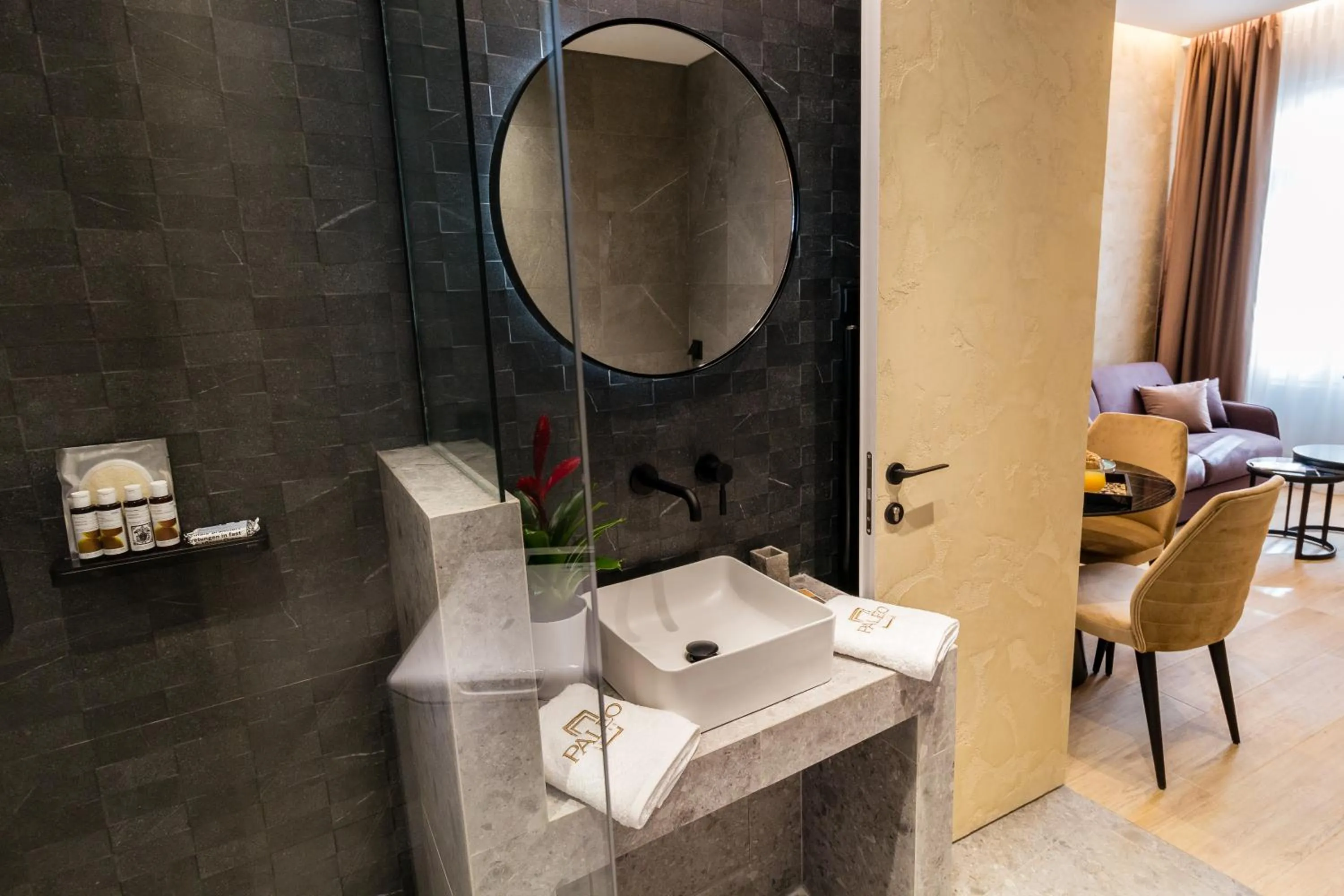 Bathroom in Paleo Suites