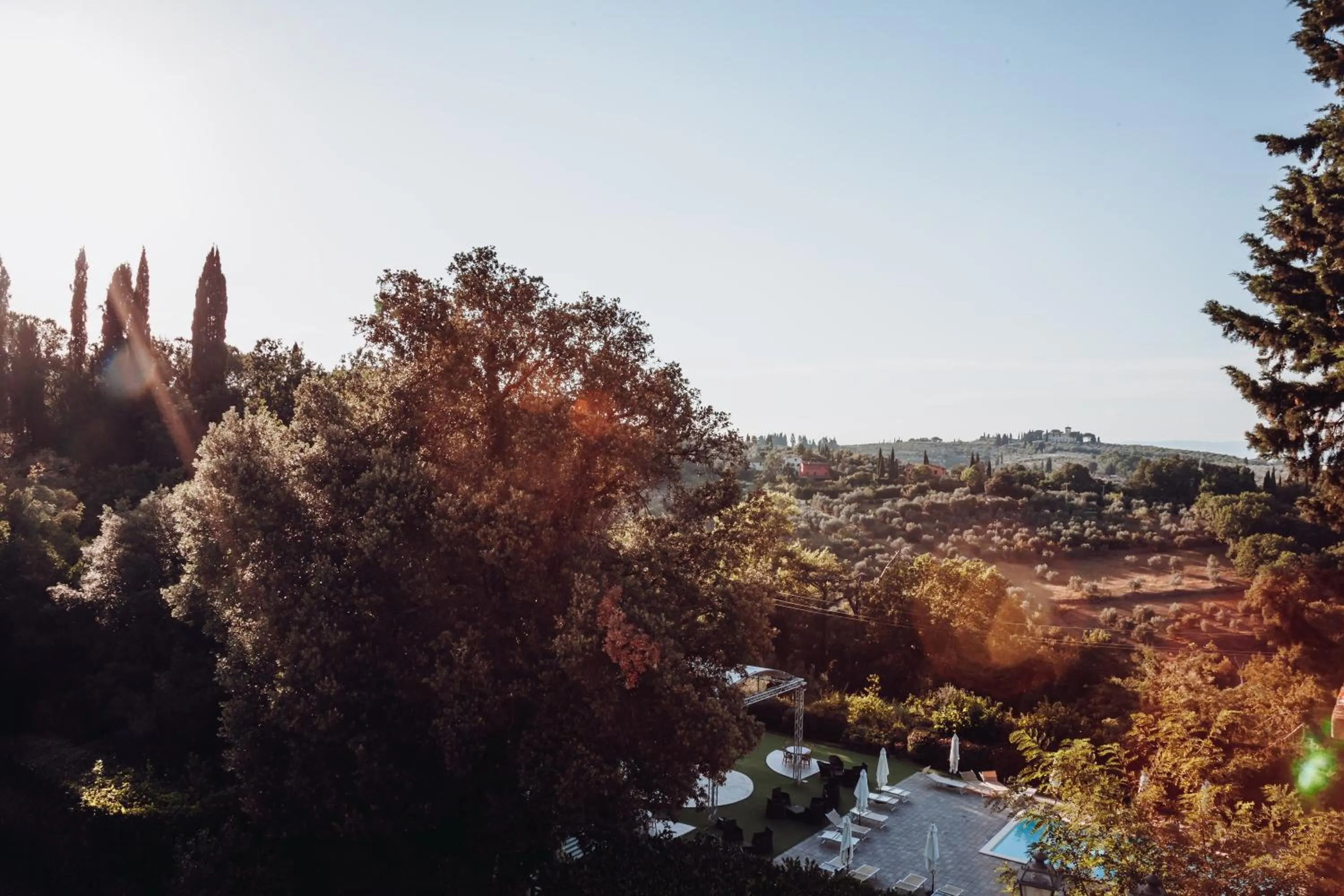 Pool view in Villa Castiglione