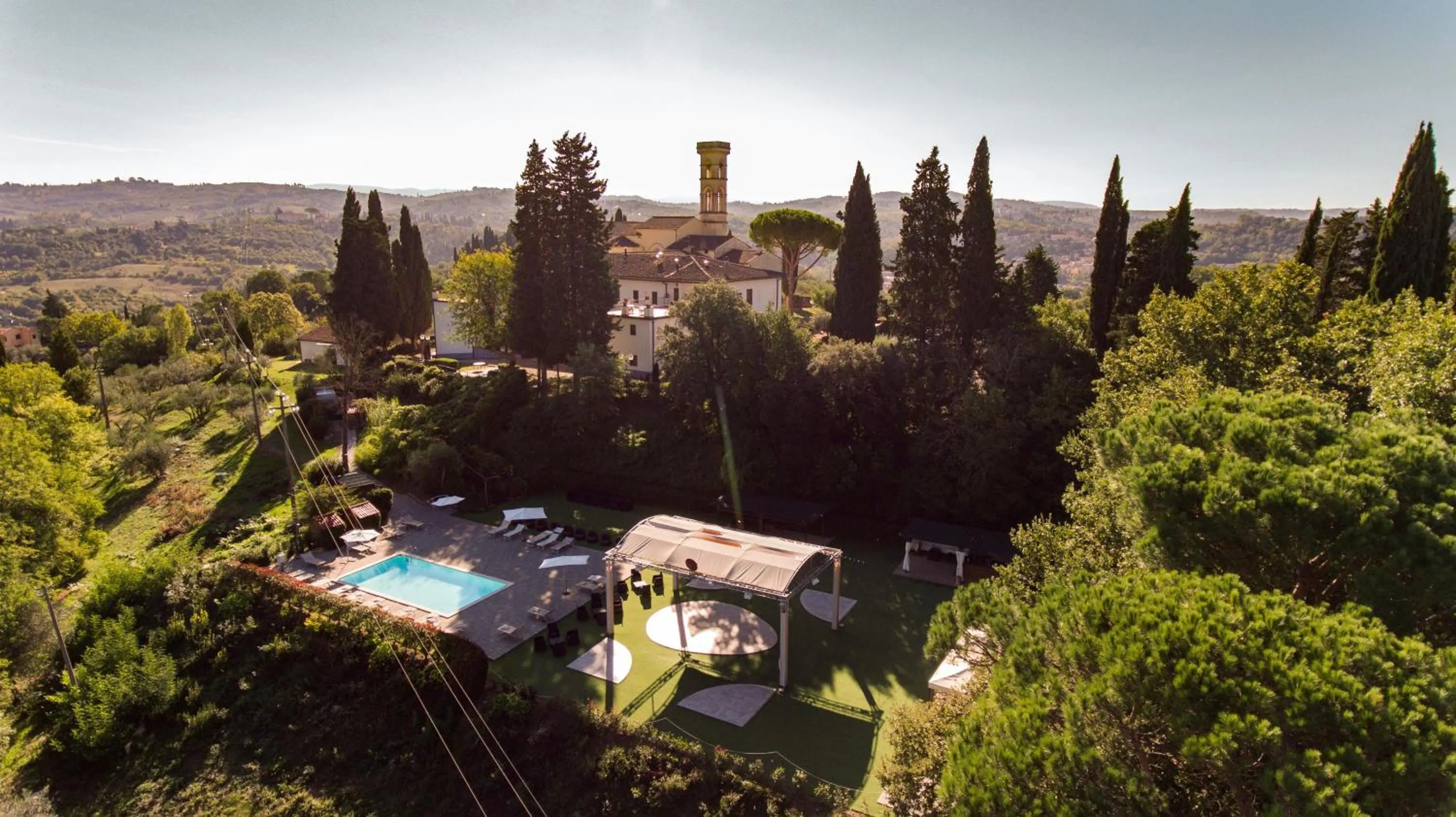 Bird's eye view in Villa Castiglione
