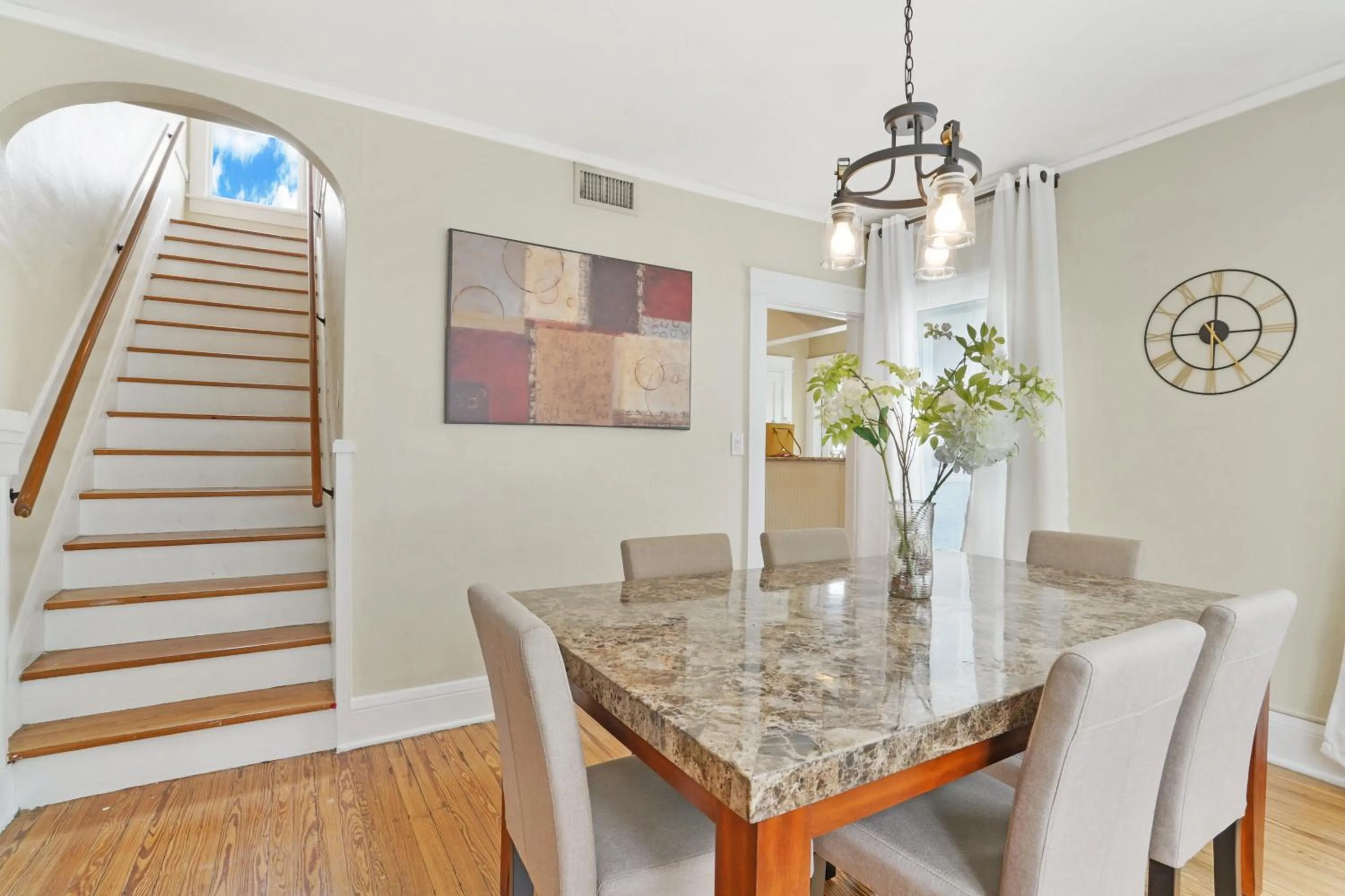 Dining area in Charming Historic Home and Cottage minutes from the Intracoastal and the Beach
