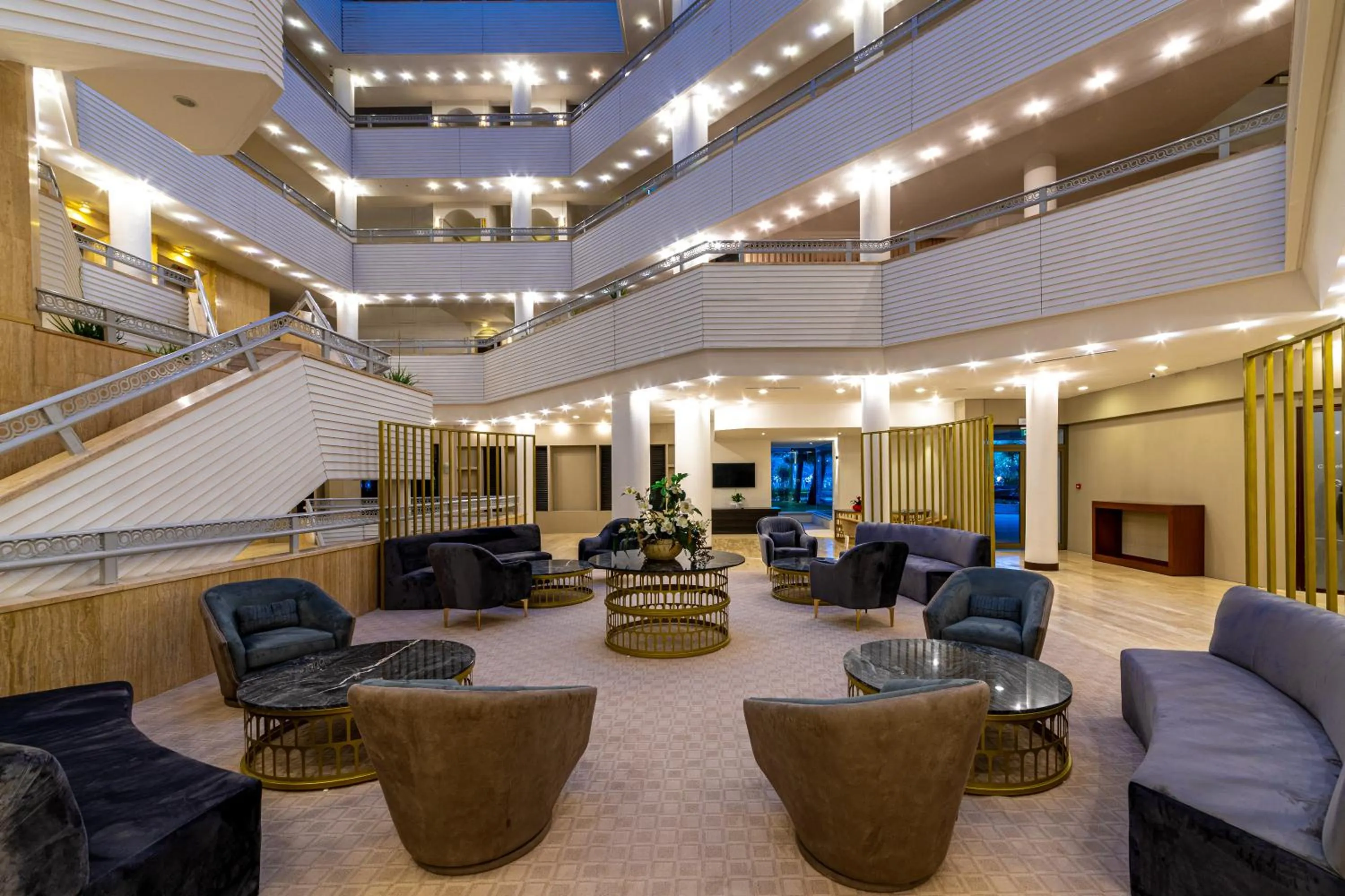 Seating area in Faros Premium Beach