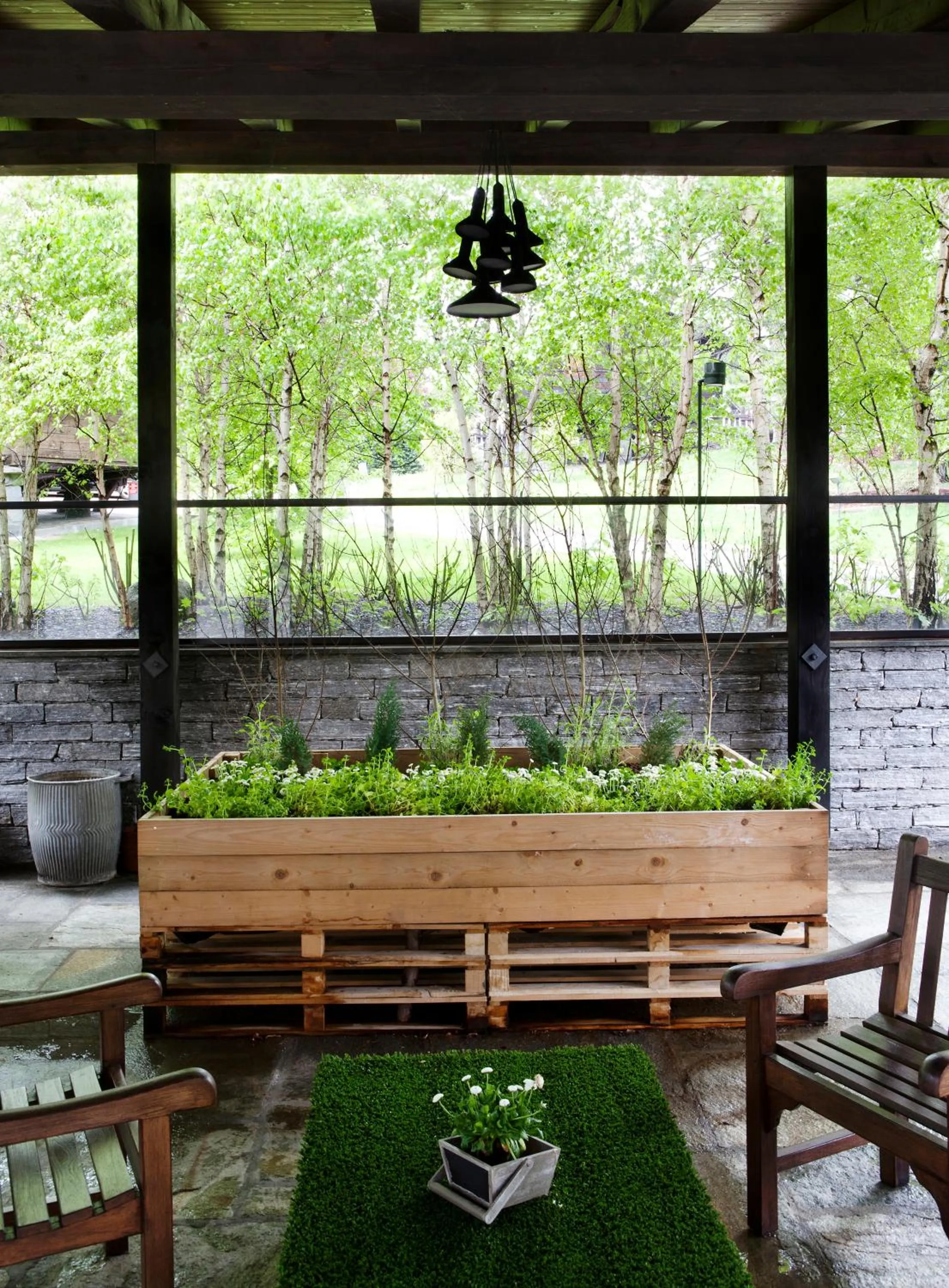 Patio in Hotel Village