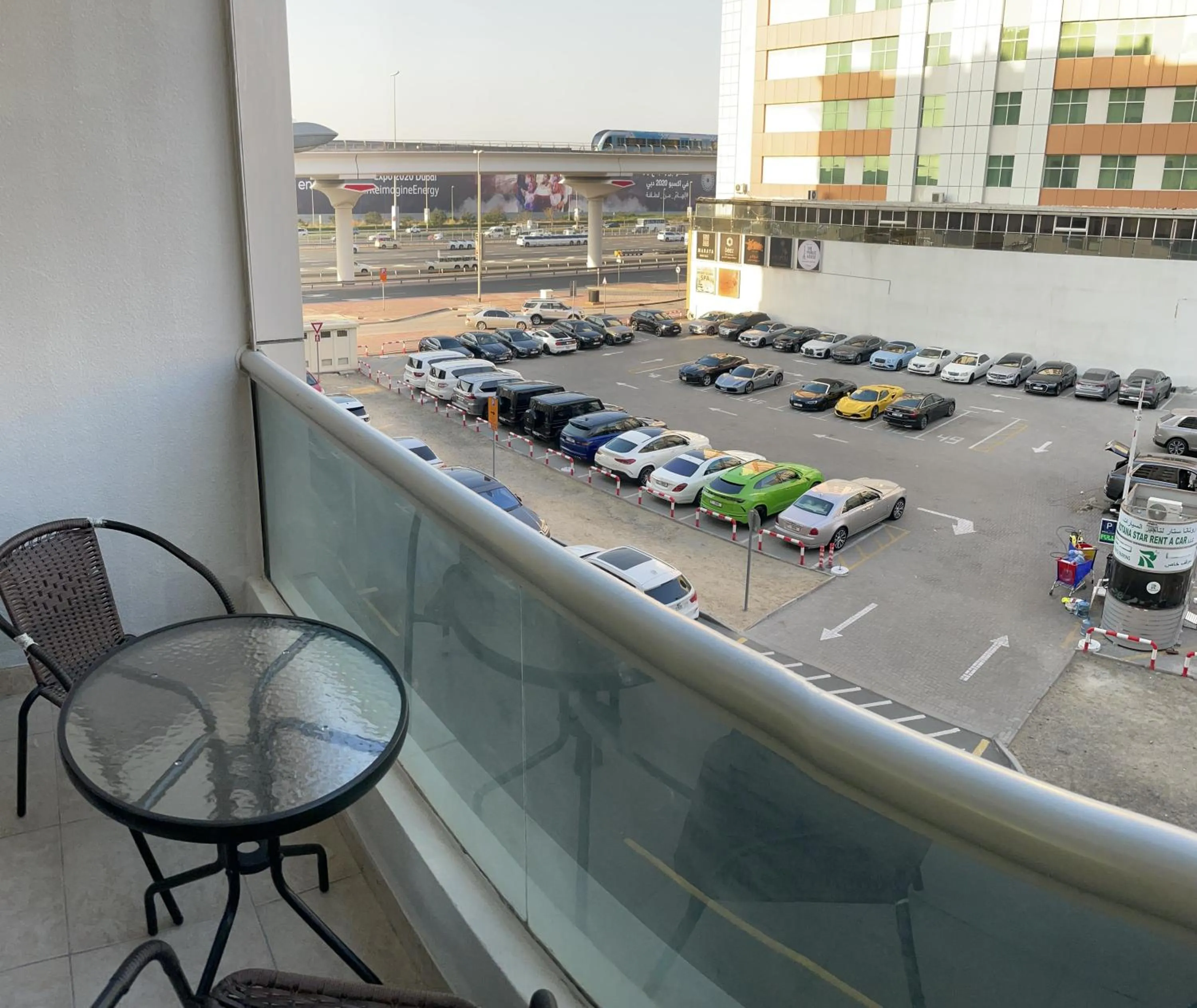 Balcony/Terrace in AlBarsha 1 Hostel by PHM