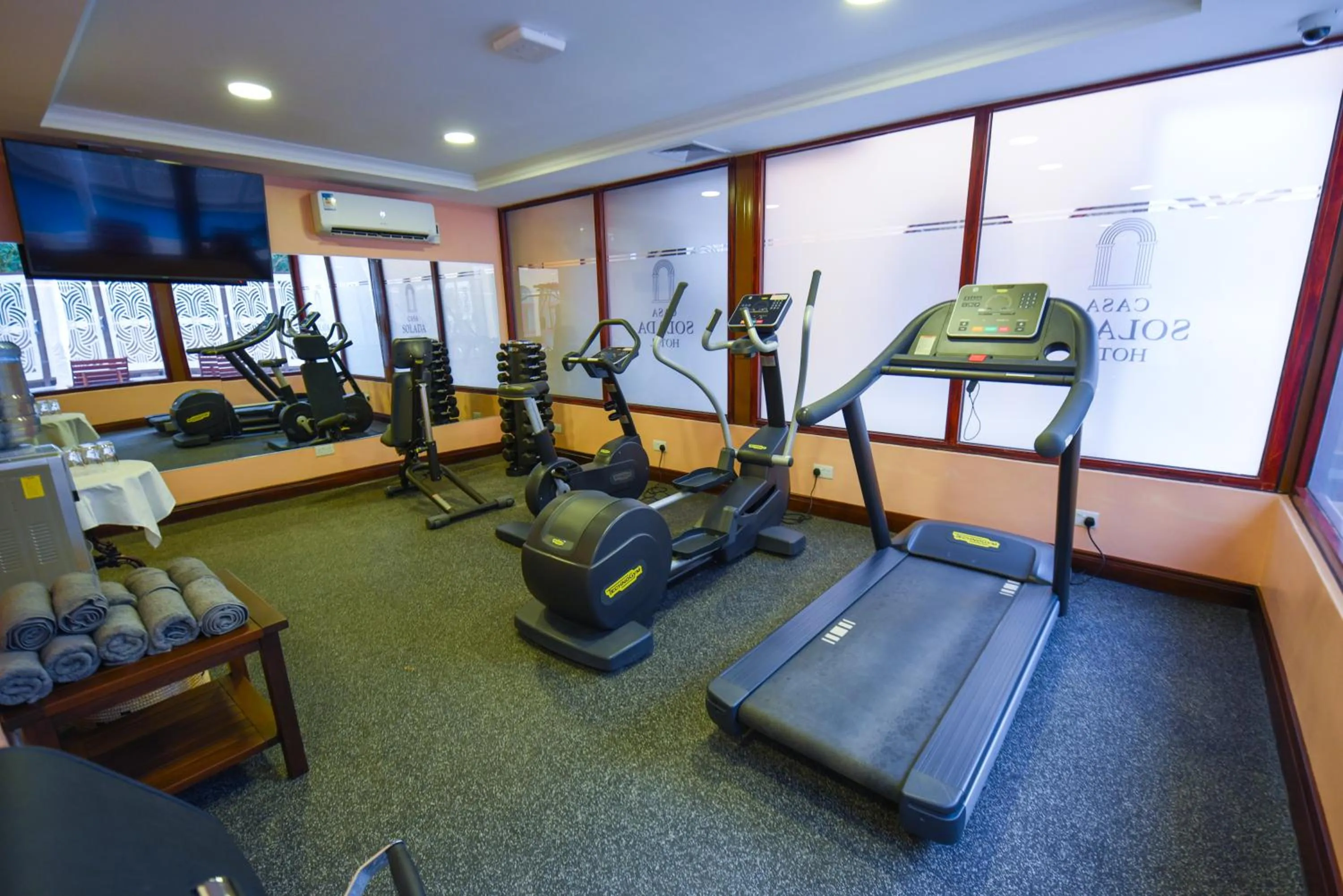 Fitness centre/facilities in Casa Solada Hotel