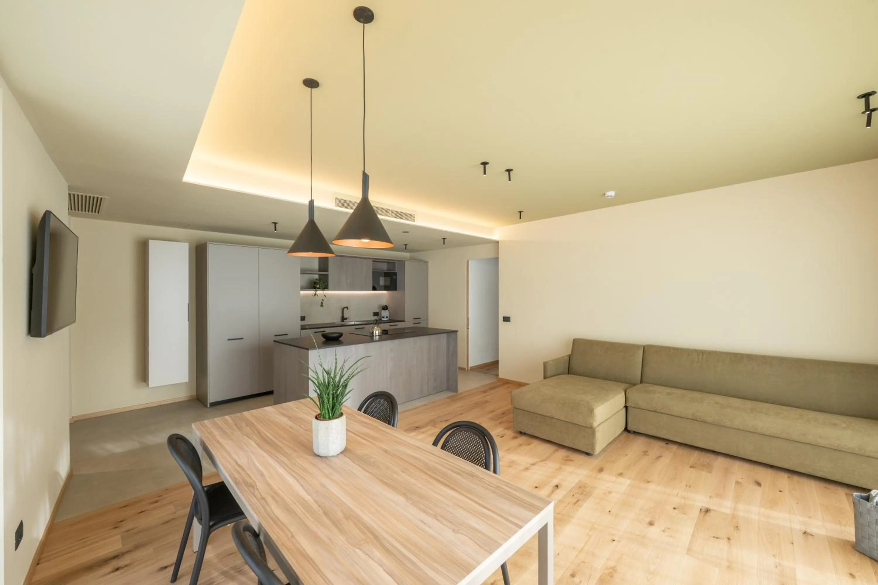 Kitchen or kitchenette in Etra Suites & Apartments