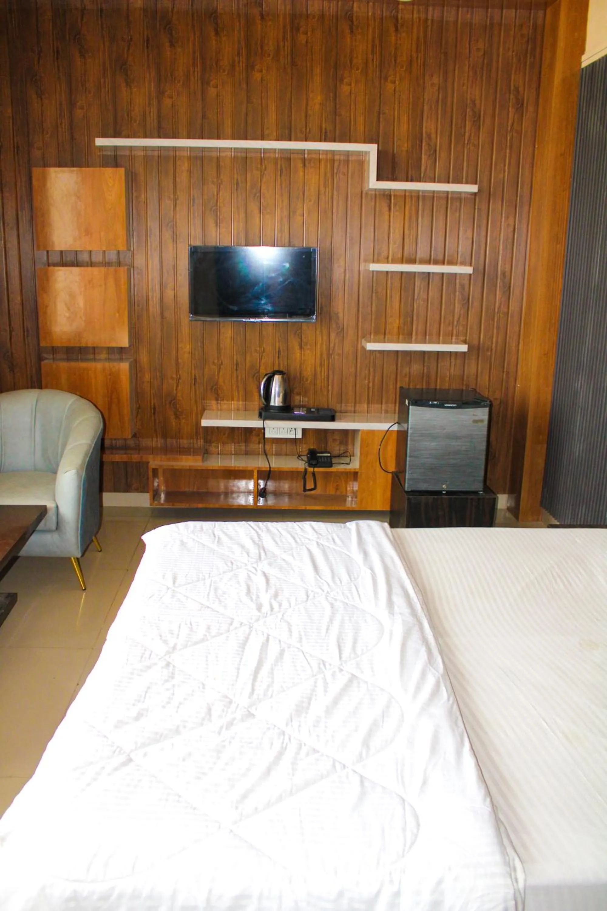 Bed in Sangam Hotel