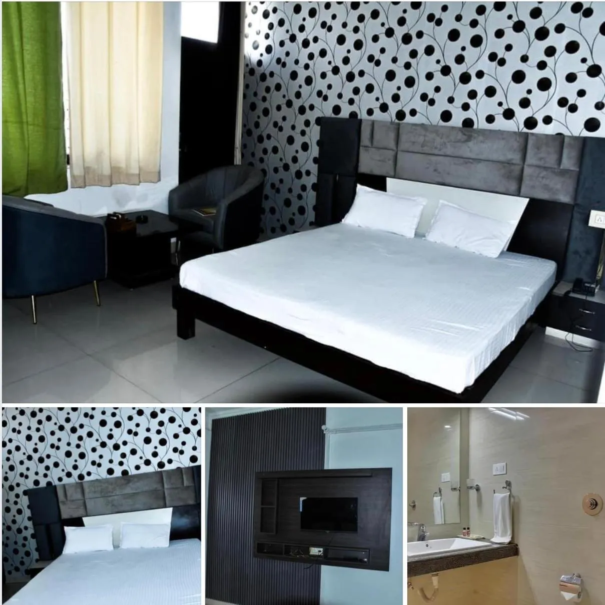 Communal lounge/ TV room, Bed in Sangam Hotel