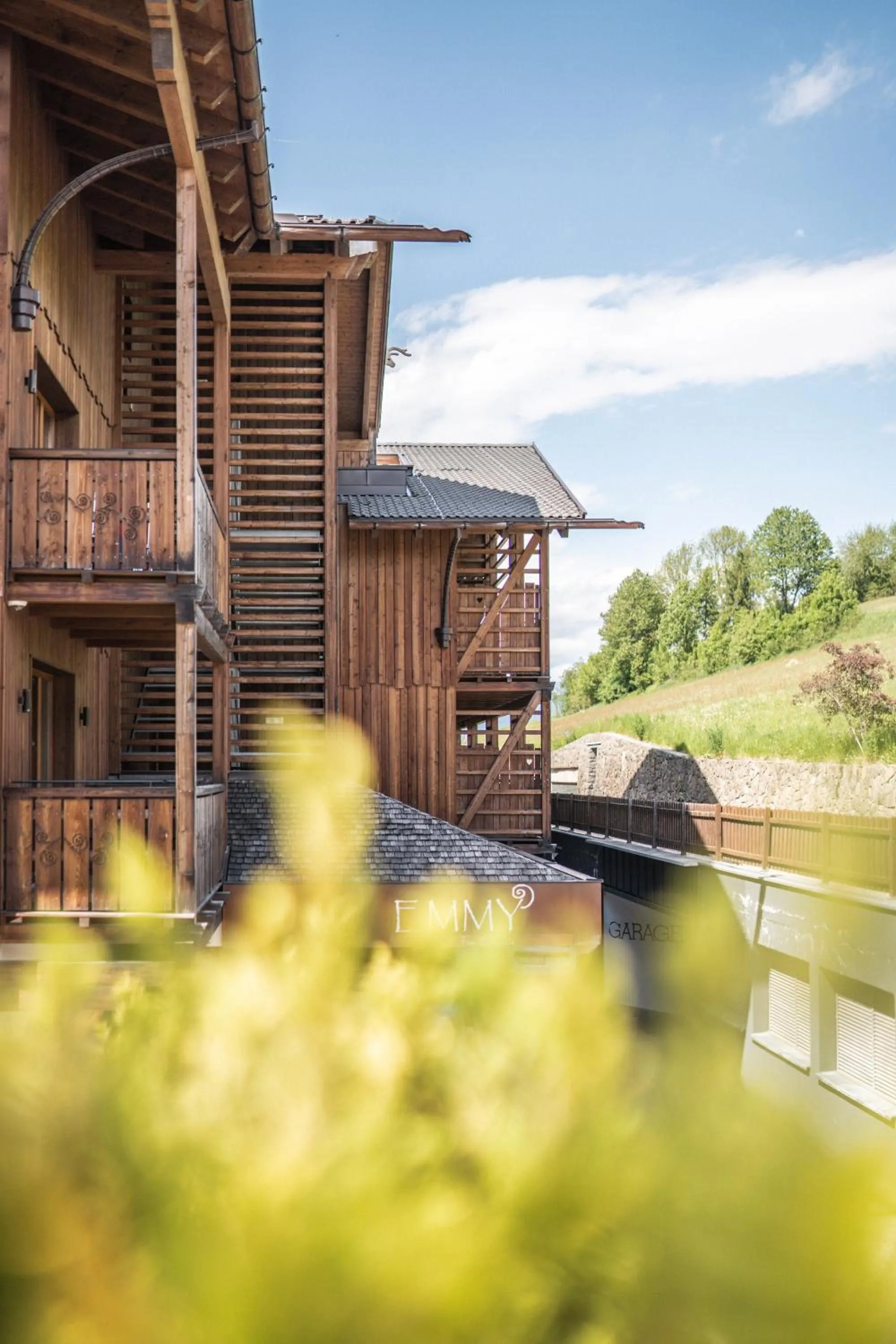 Property building in Hotel Emmy - five elements