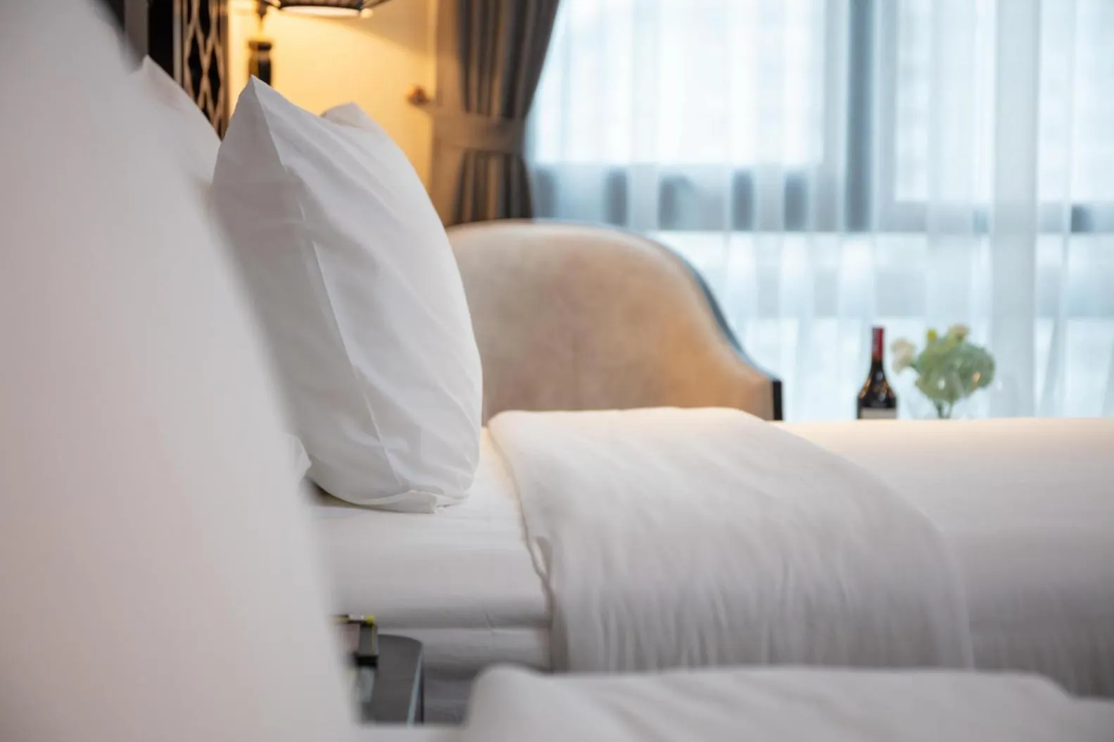 Bed in FTE Ba Dinh Hotel