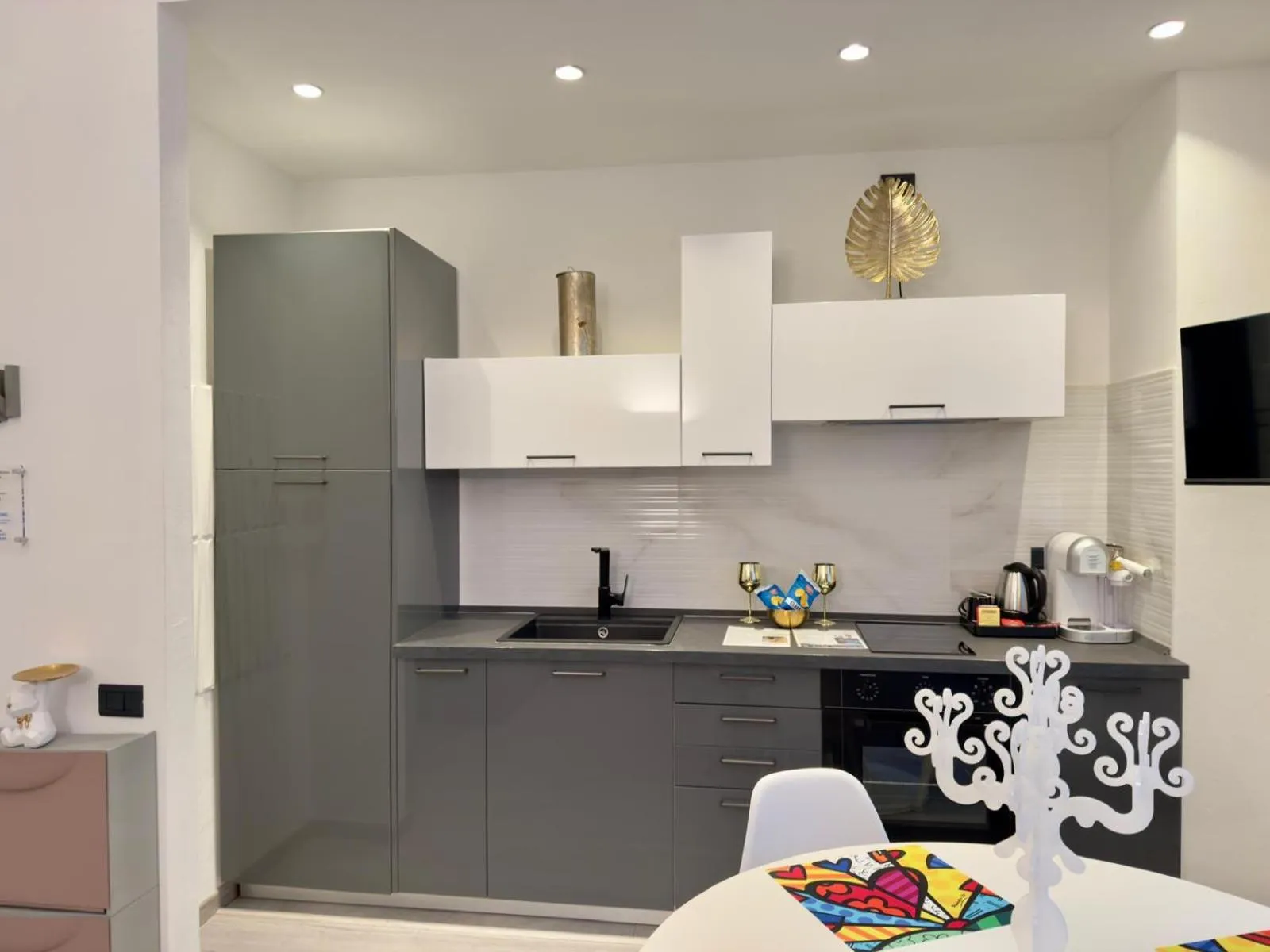 Kitchen or kitchenette in Hotel Europa Varese