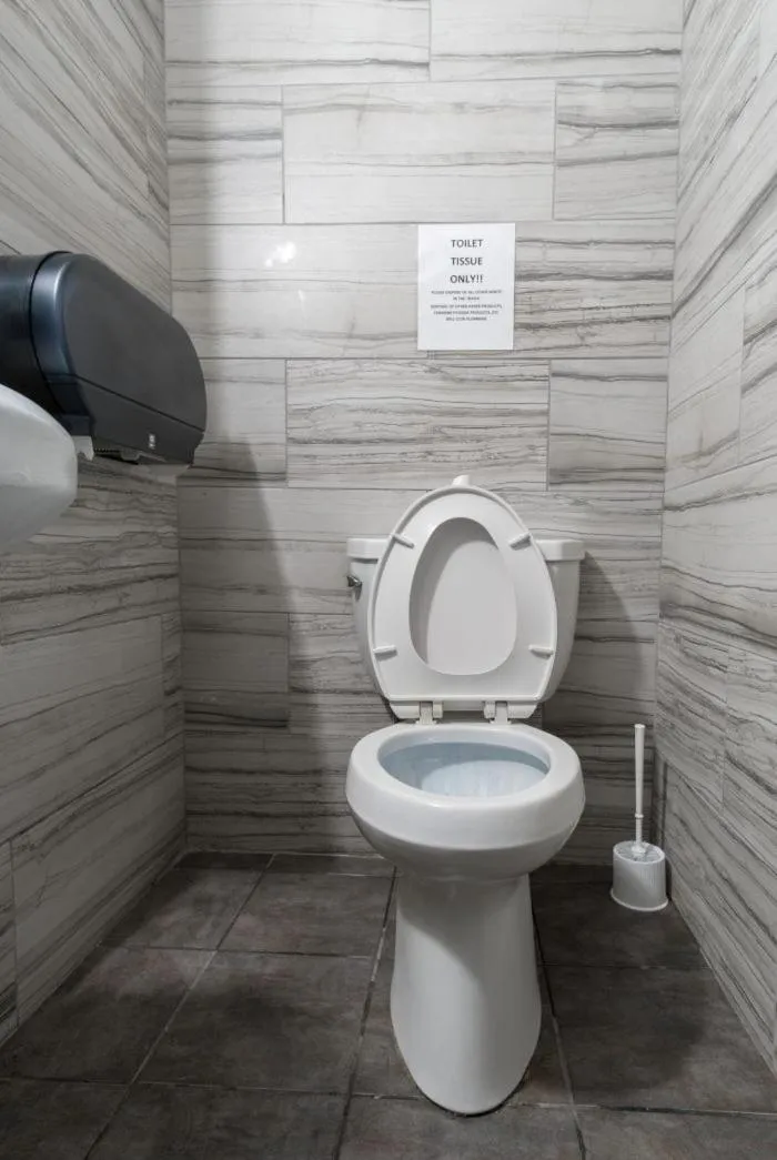 Bathroom in Lucky D's Youth and Traveler's Hostel