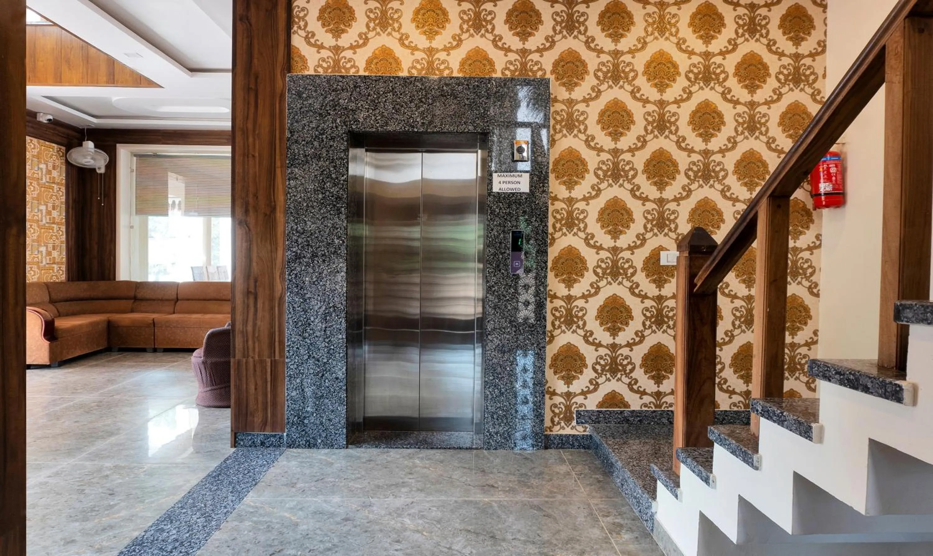 elevator in Treebo Premium Royal Amar With Mountain View and Swimming Pool