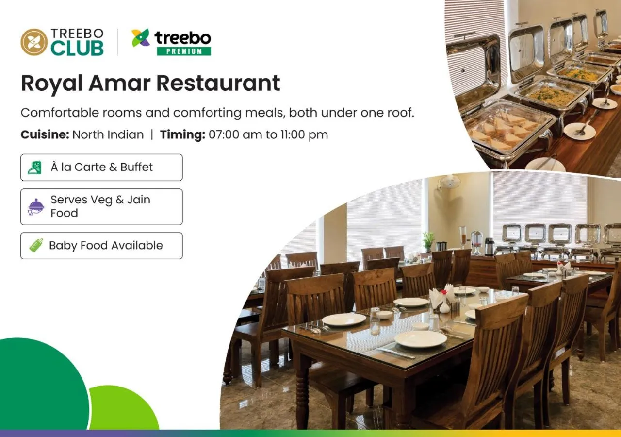 Restaurant/places to eat in Treebo Premium Royal Amar With Mountain View and Swimming Pool