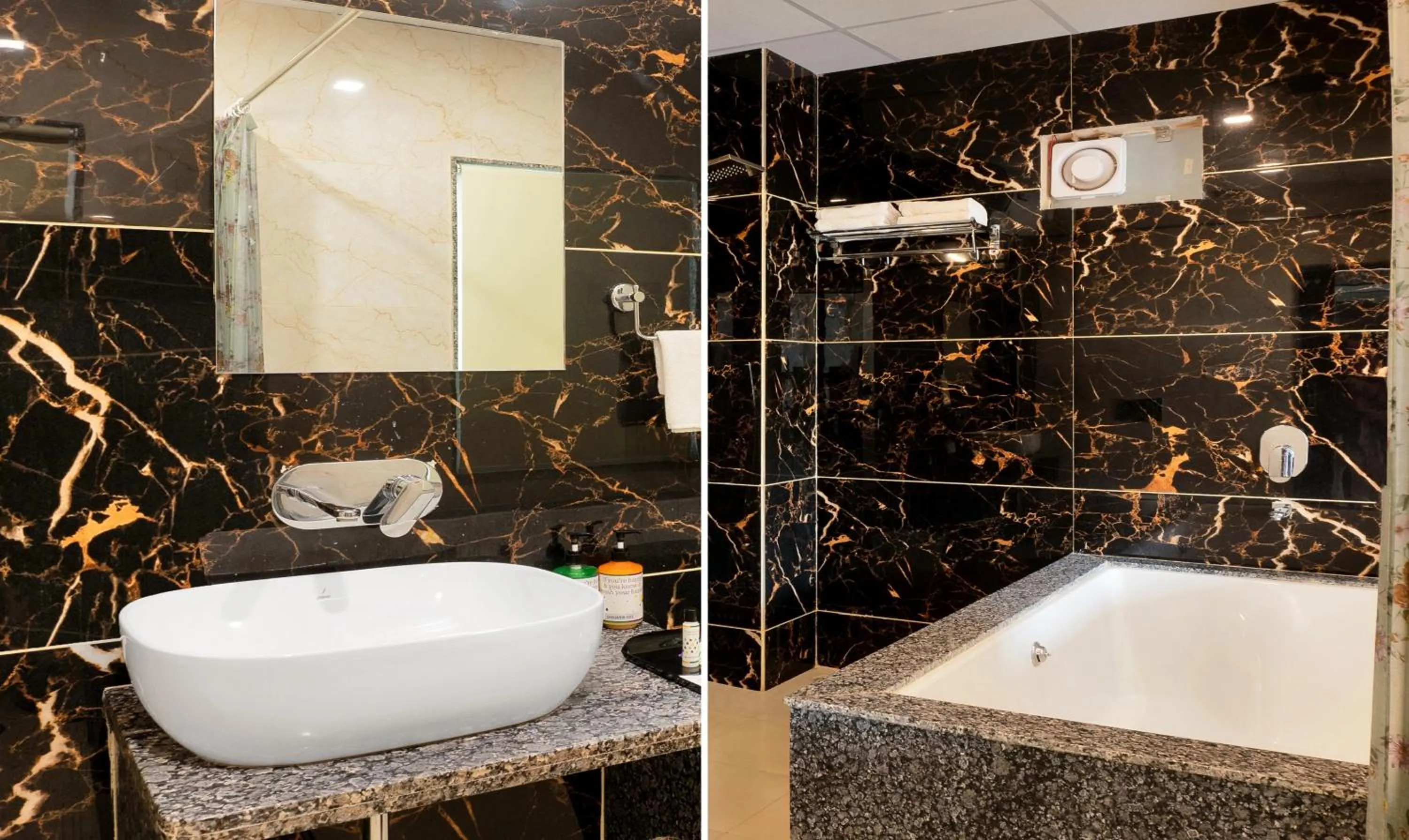 Bathroom in Treebo Premium Royal Amar With Mountain View and Swimming Pool