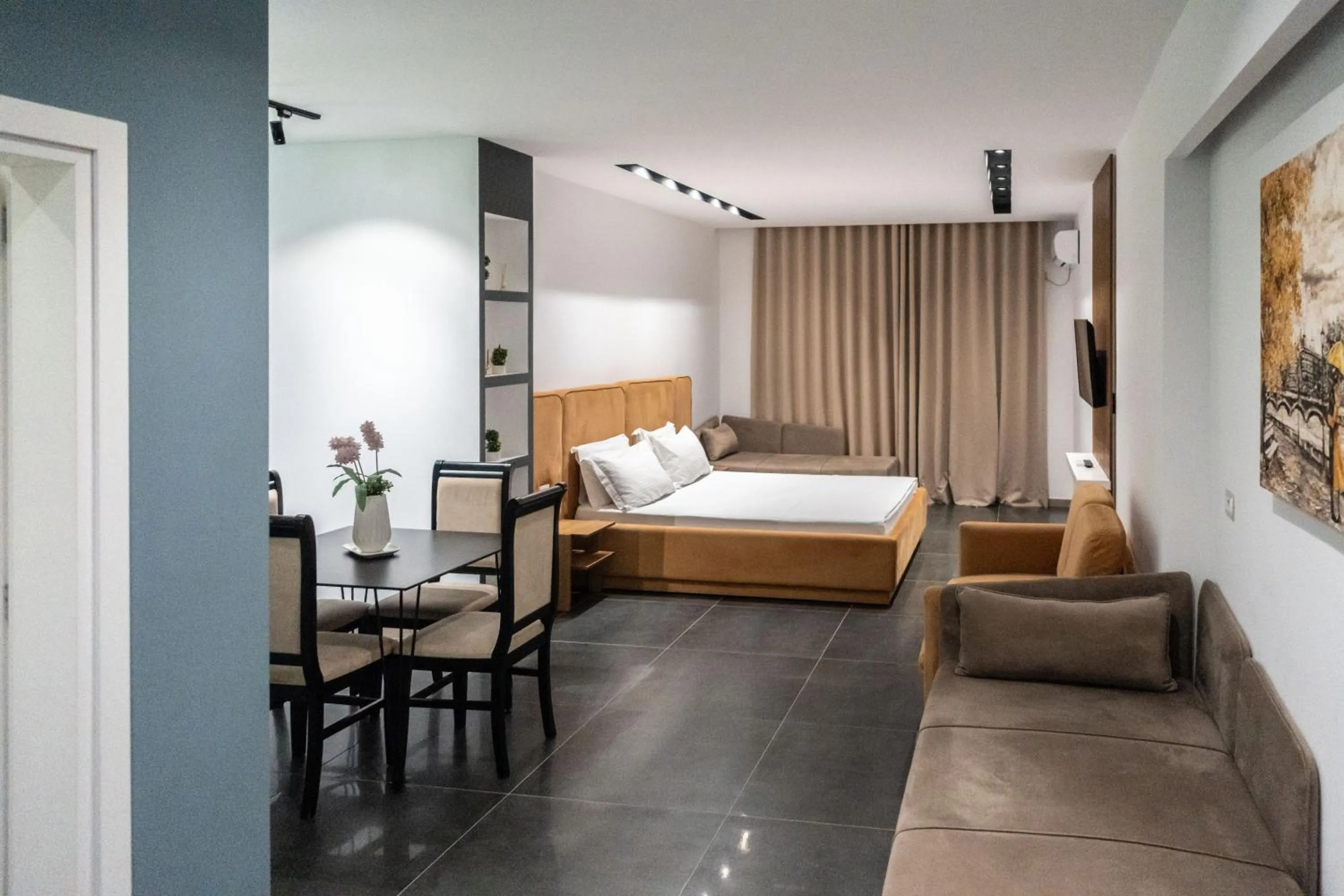 Living room in Palm Suites Apartment-Suite