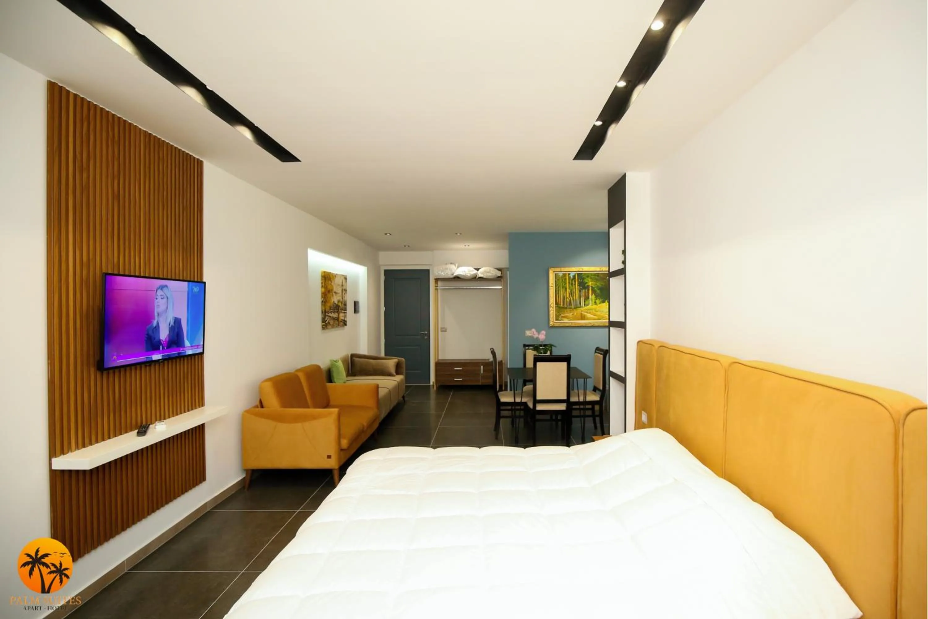 TV and multimedia in Palm Suites Apartment-Suite