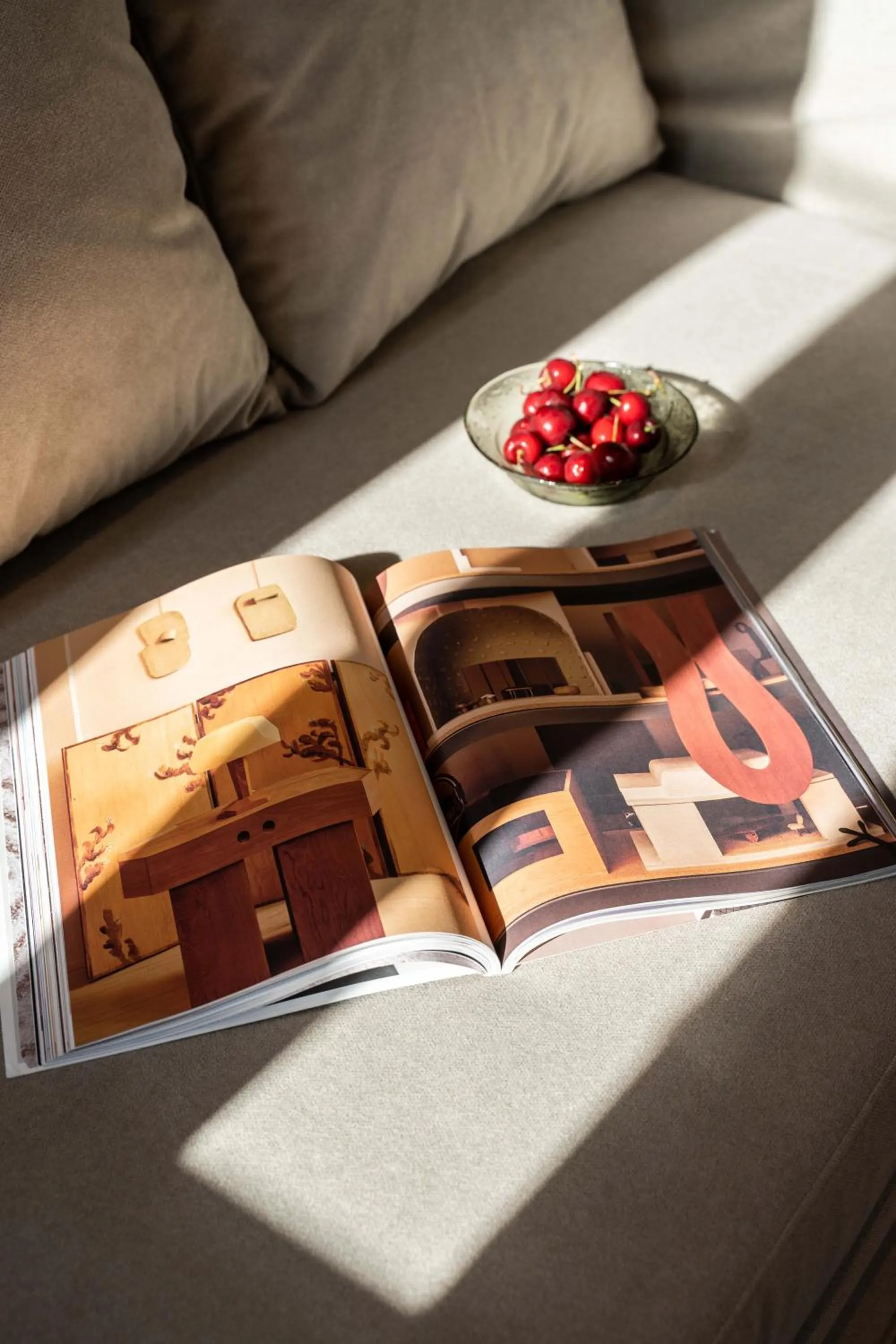 Seating area in Aura Suites Paros