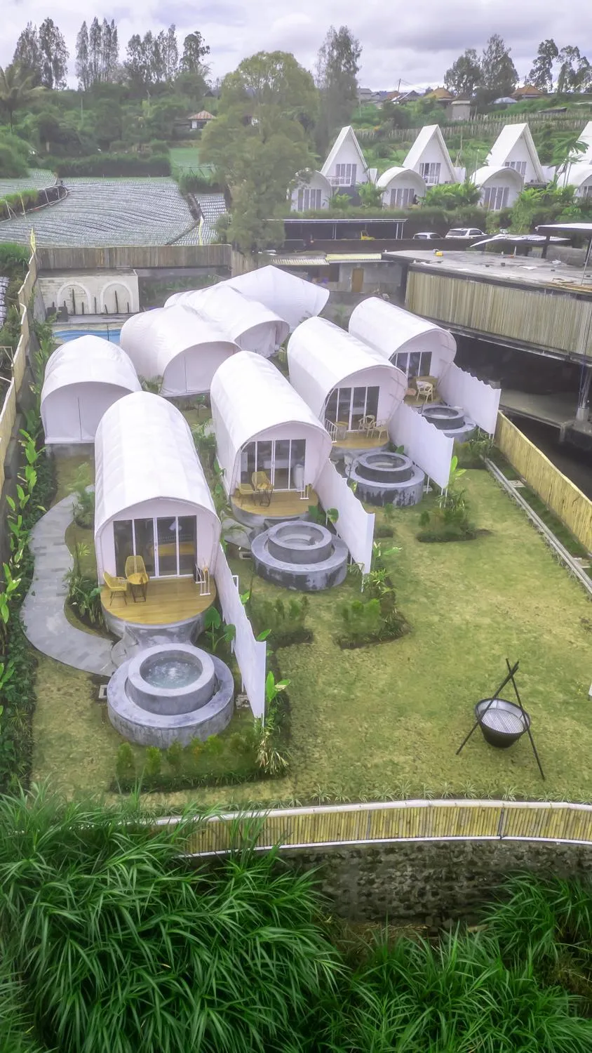 Garden view in The Dewi Kintamani Luxury Glamping and Natural Hotspring