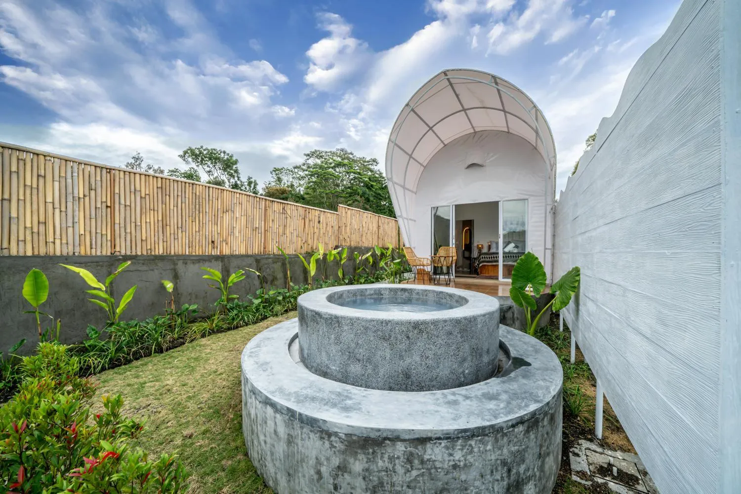 Pool view in The Dewi Kintamani Luxury Glamping and Natural Hotspring