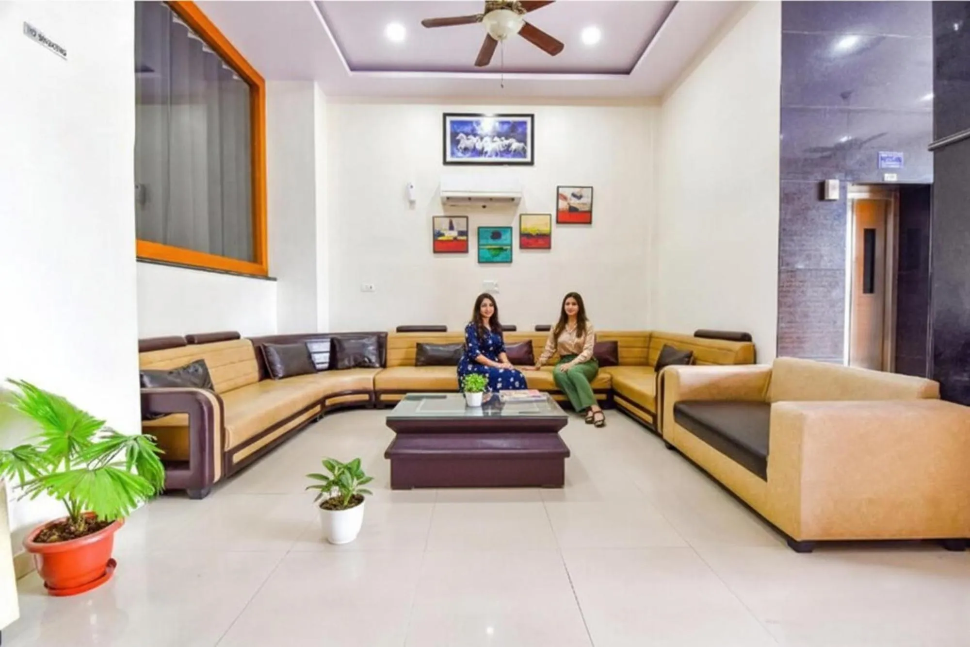 Living room in FabHotel Golden Leaf Mansarover