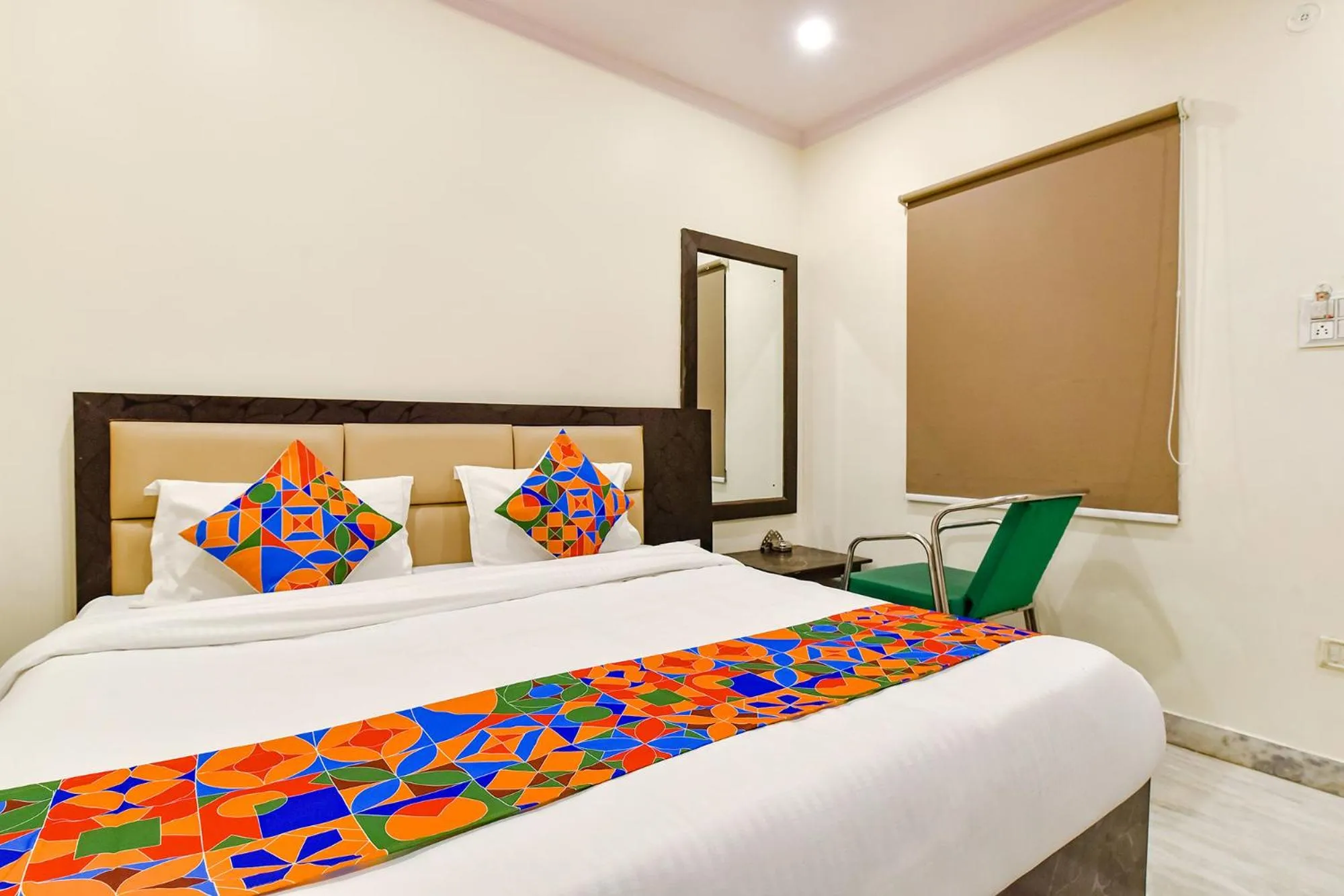 Bed in FabHotel Golden Leaf Mansarover