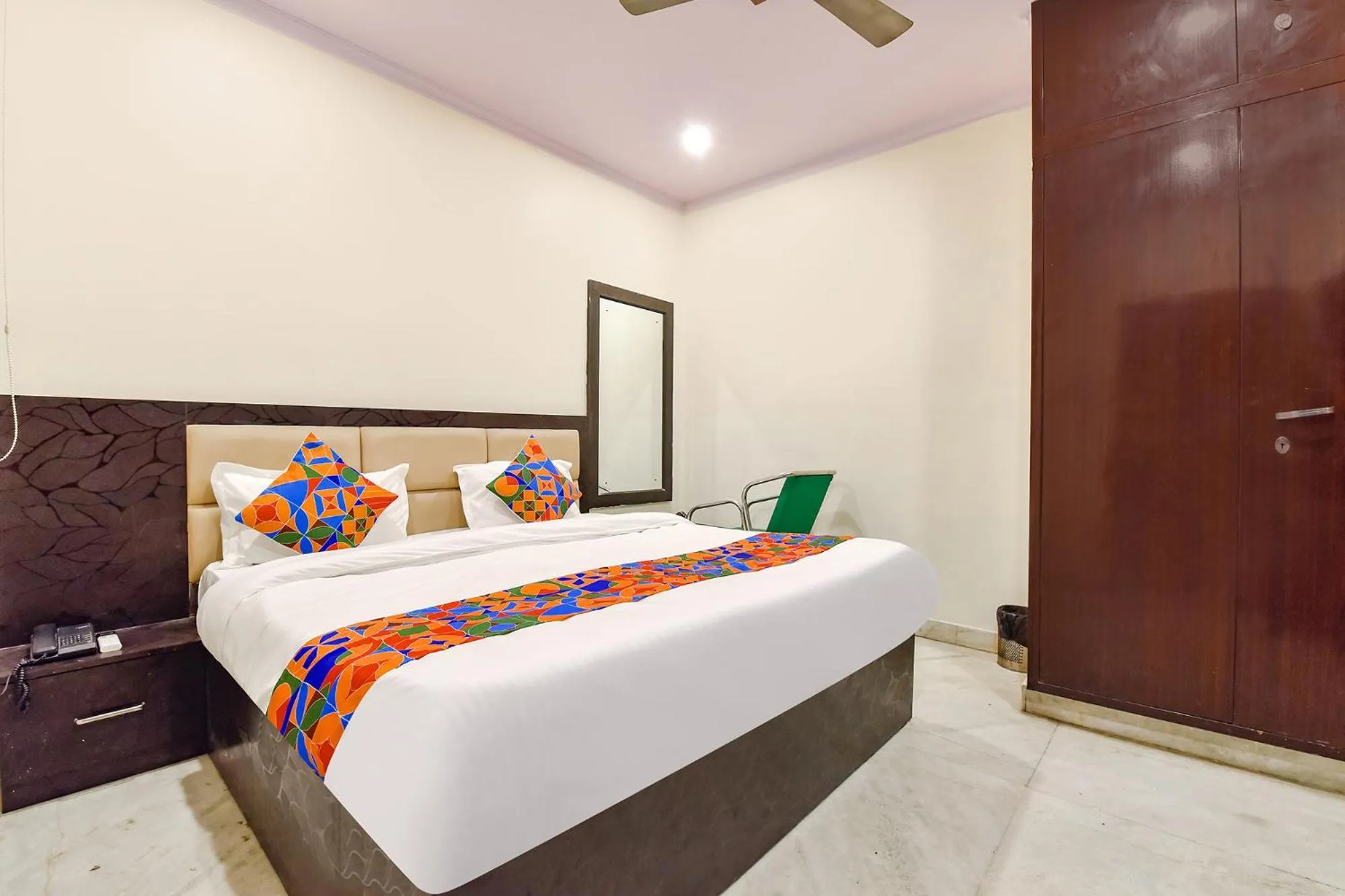 Bed in FabHotel Golden Leaf Mansarover