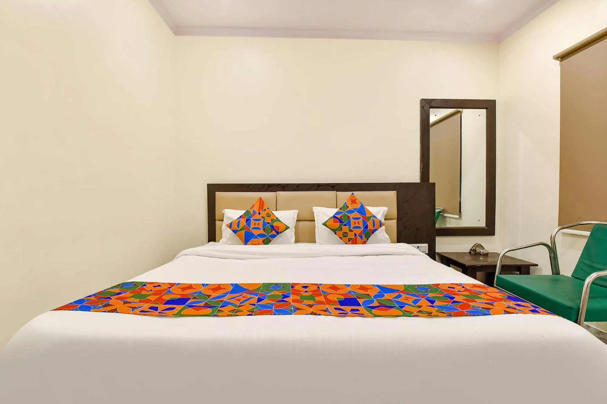 Bed in FabHotel Golden Leaf Mansarover