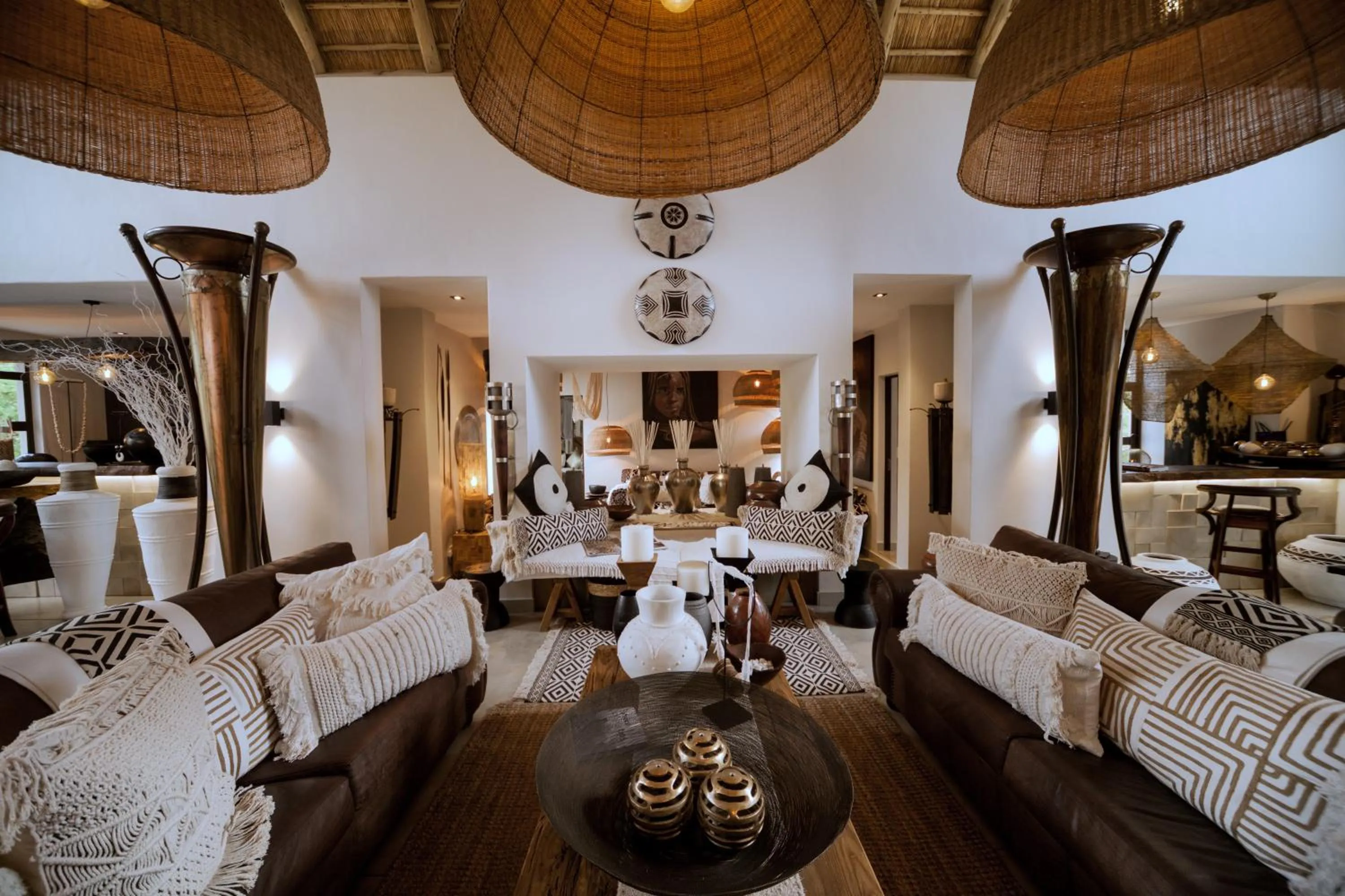 Living room in African Flair Boutique Safari Lodge