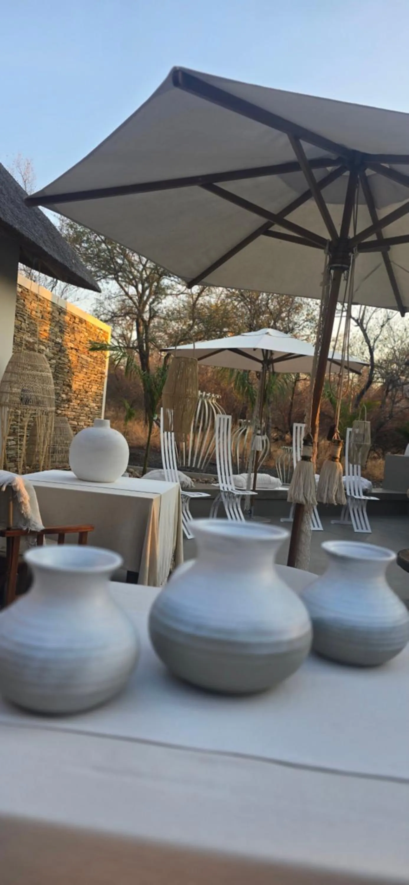 Patio in African Flair Boutique Safari Lodge