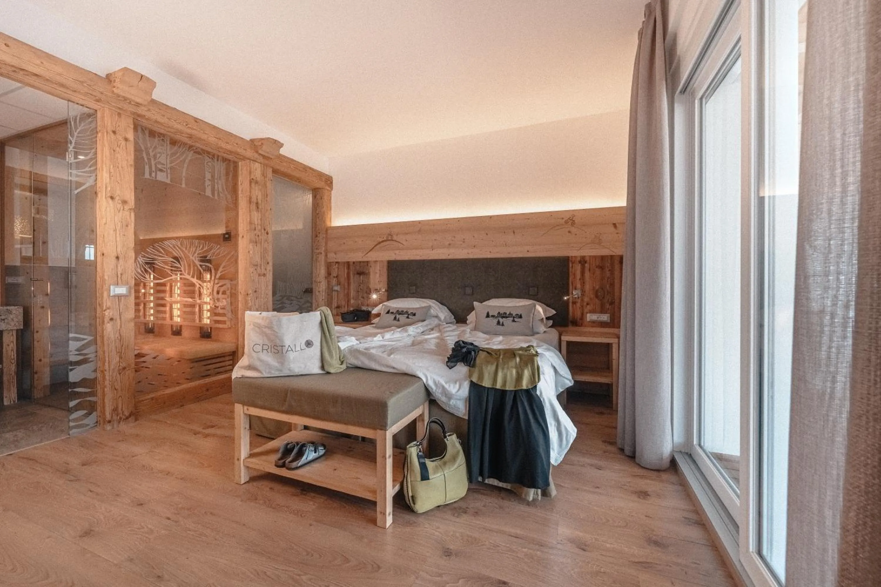 Sauna in Cristallo Sport & Wellness Hotel