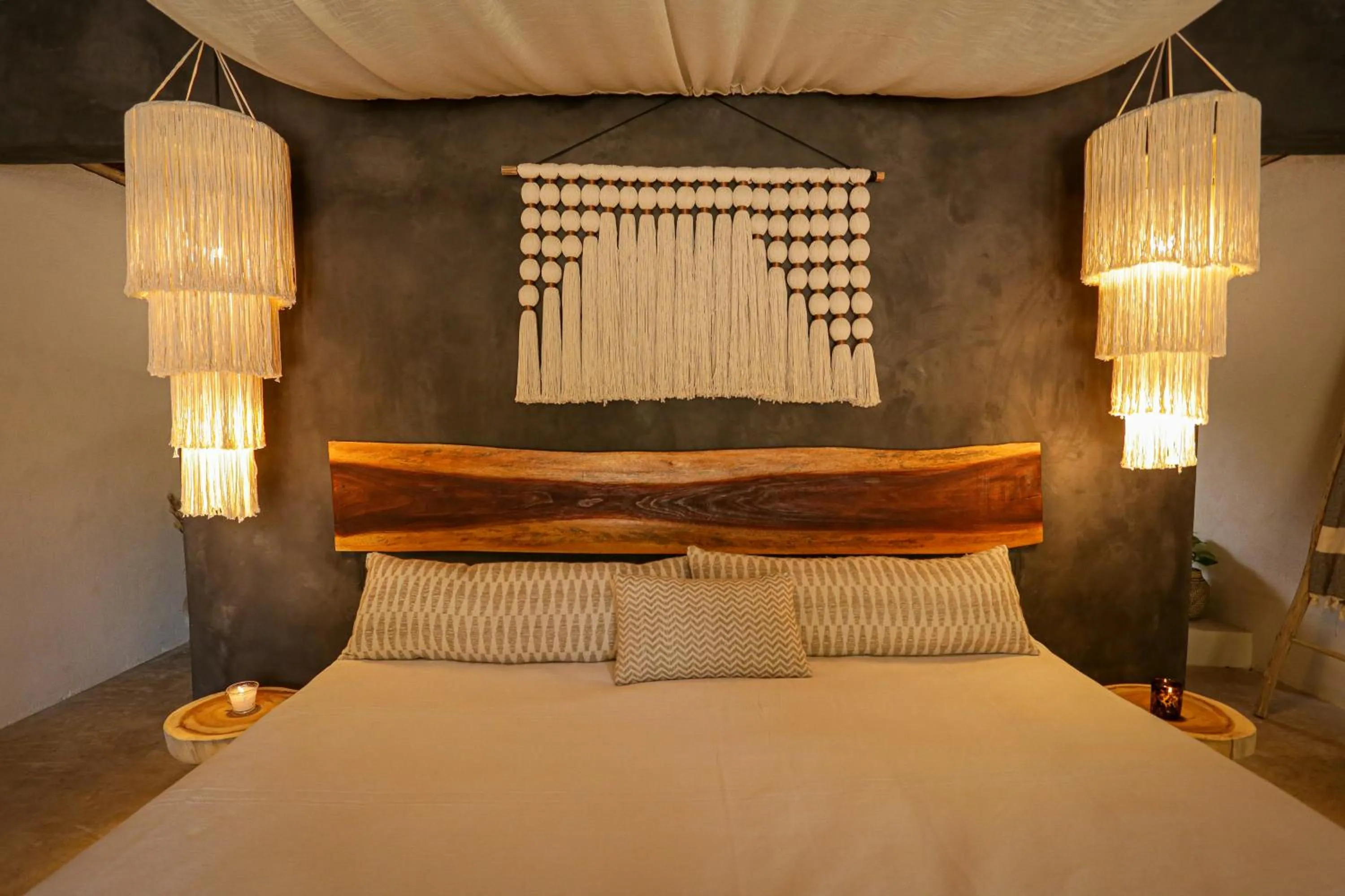 Bed in The Yellow Nest Tulum