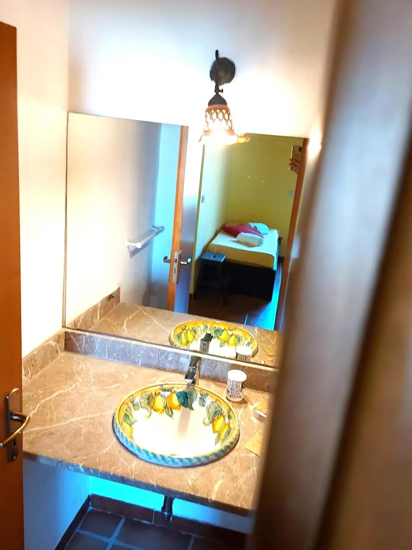 Bathroom, Bed in Villa Nadira